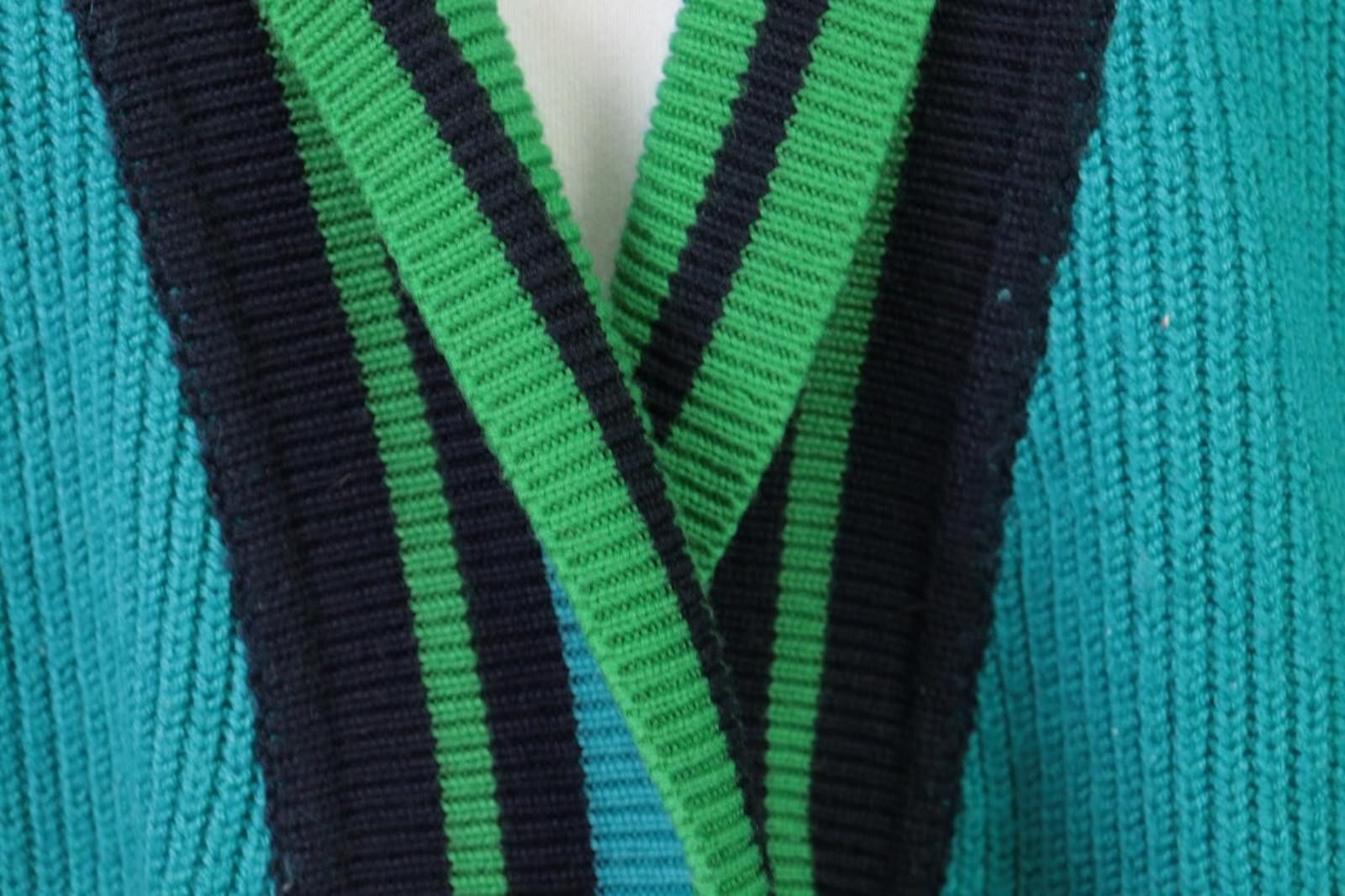 Christian Dior Monsieur Mondi Blue Colege Vintage Wool Knit 3 Sweater Size 38 / M Size M / US 6-8 / IT 42-44 - 7 Thumbnail