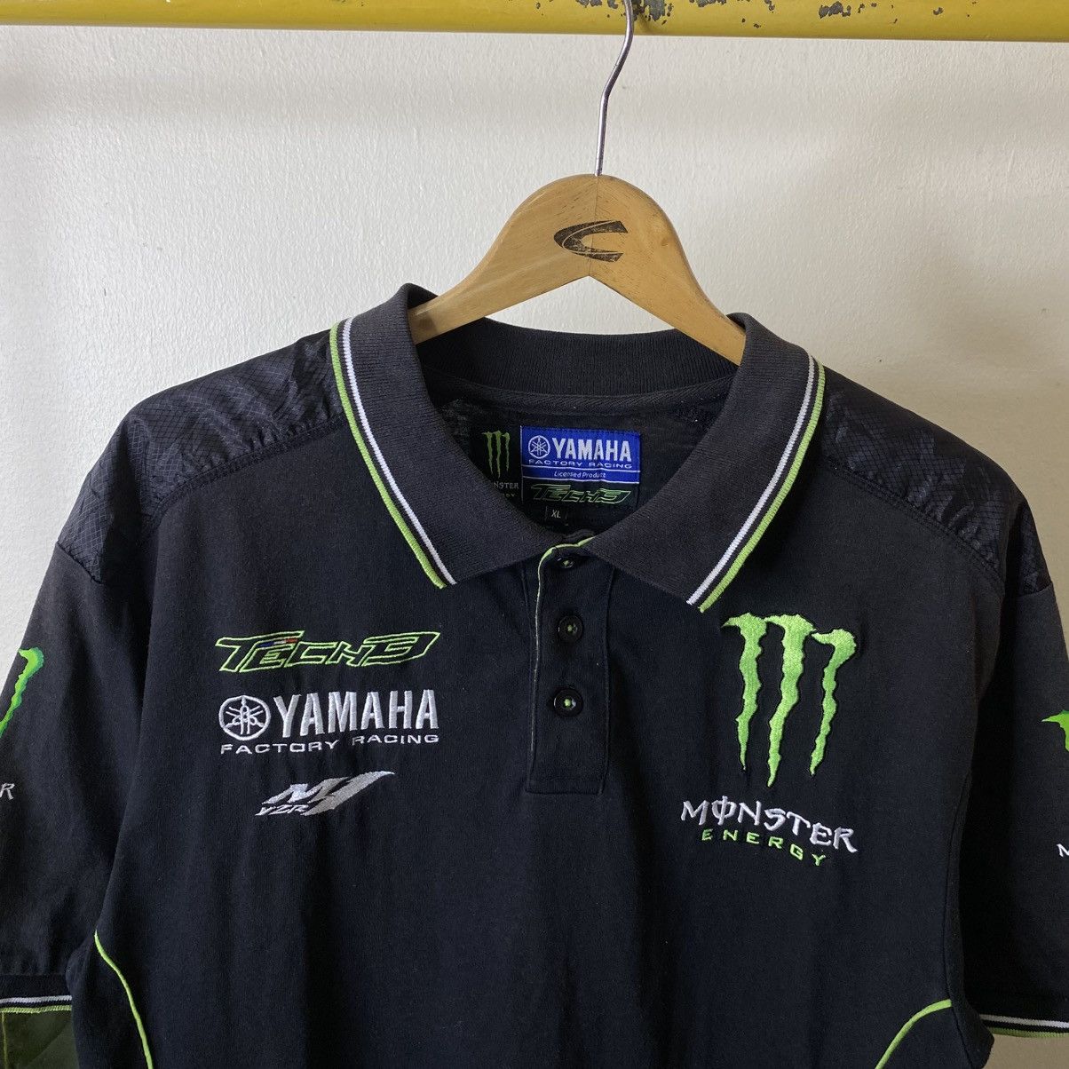 Yamaha Vintage Y2K Yamaha Factory Racing x Monster Racing Polo Tee Size US L / EU 52-54 / 3 - 2 Thumbnail