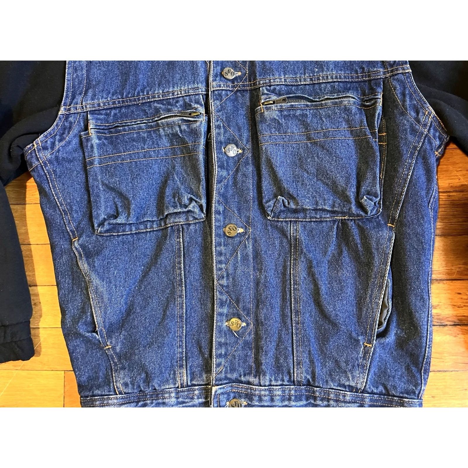 Denime VINTAGE Santa Fe Outback Denim Jacket Shirt Mens Small Blue Quilt Lined 90s Size US S / EU 44-46 / 1 - 3 Thumbnail
