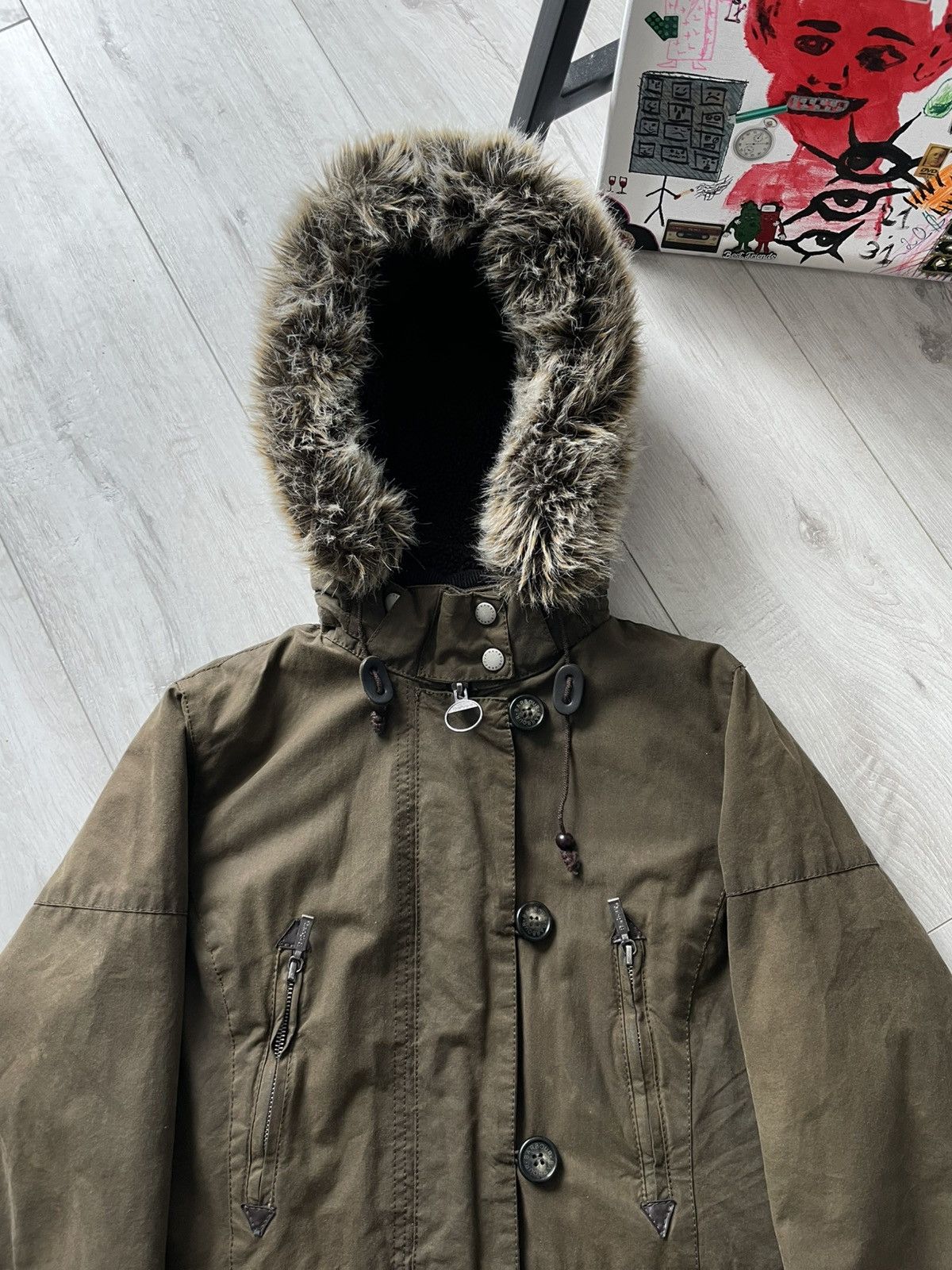 Barbour Barbour Waxed Vintage Troop Parka Fur Jacket Size M / US 6-8 / IT 42-44 - 4 Thumbnail