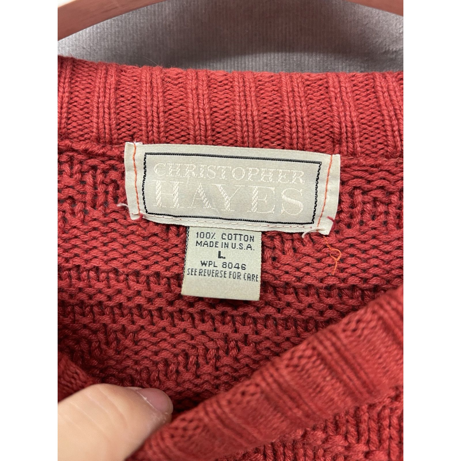 Other Vintage Christopher Hayes Sweater Mens Large Red Fair Isle W Size US L / EU 52-54 / 3 - 4 Thumbnail