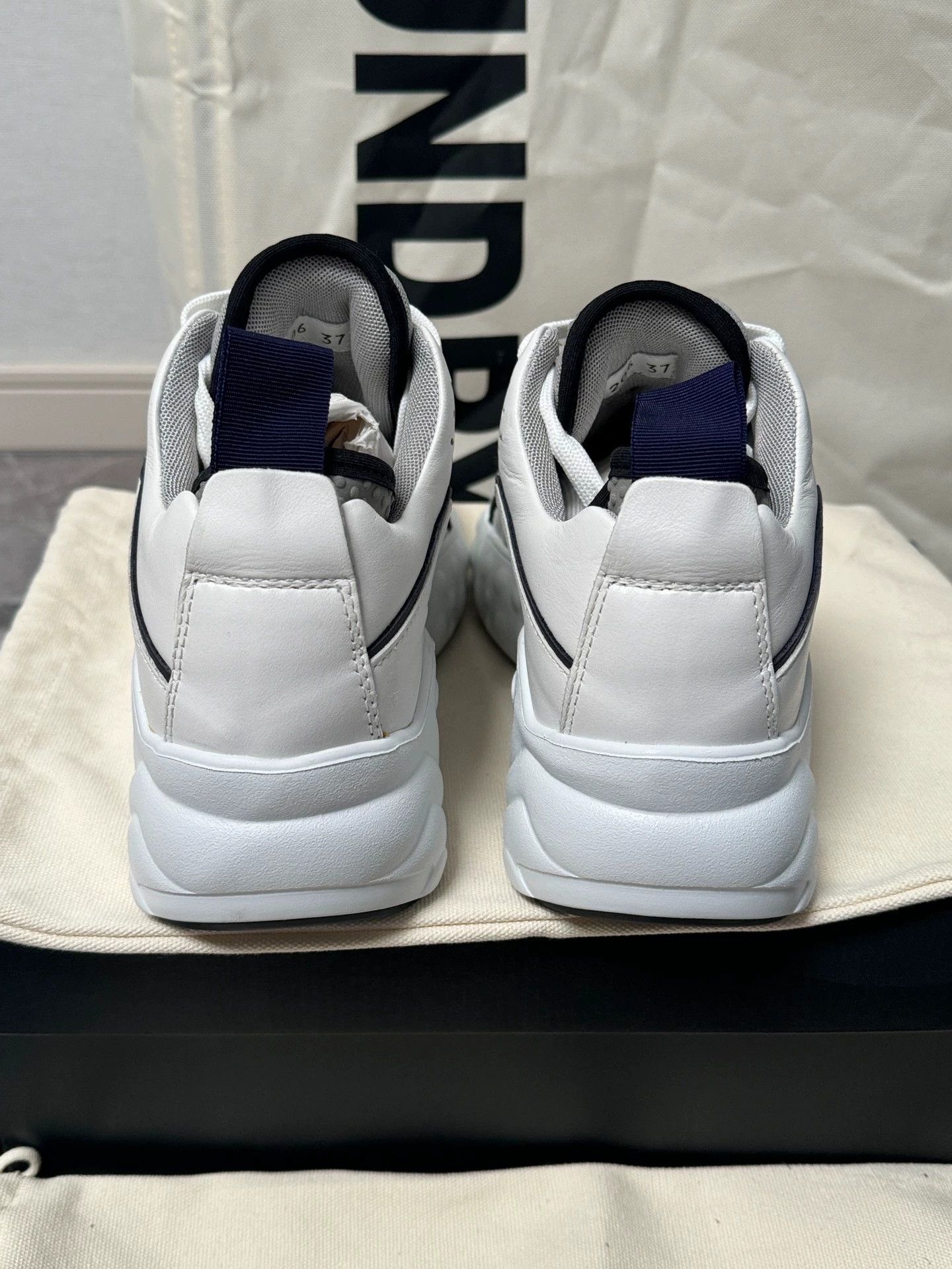 Acne Studios Acne Studios white blue lace-up dad shoe 37 women's Size US 6.5 / IT 36.5 - 4 Thumbnail