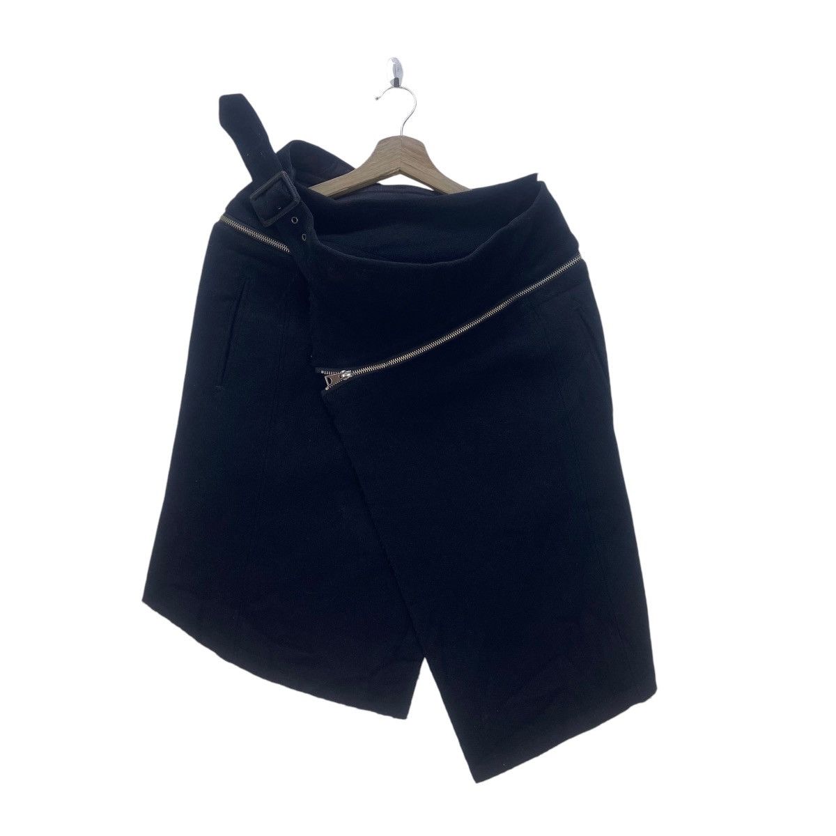 Yohji Yamamoto Yohji Yamamoto Zipper Distressed Wool Skirt Size 27" / US 4 / IT 40 - 1 Thumbnail