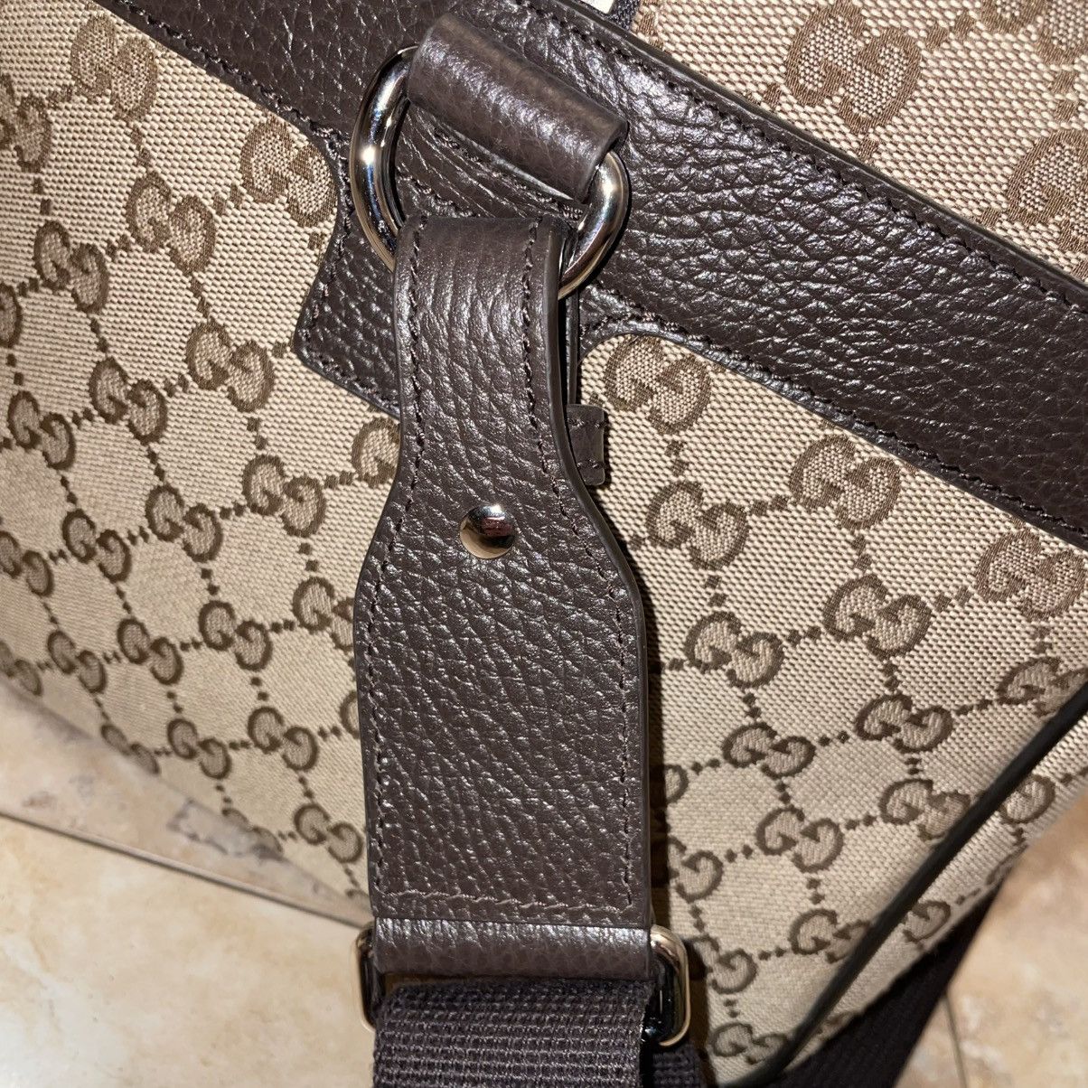Gucci Gucci Boston GG Canvas Duffle Bag Beige/Ebony Size ONE SIZE - 15 Thumbnail