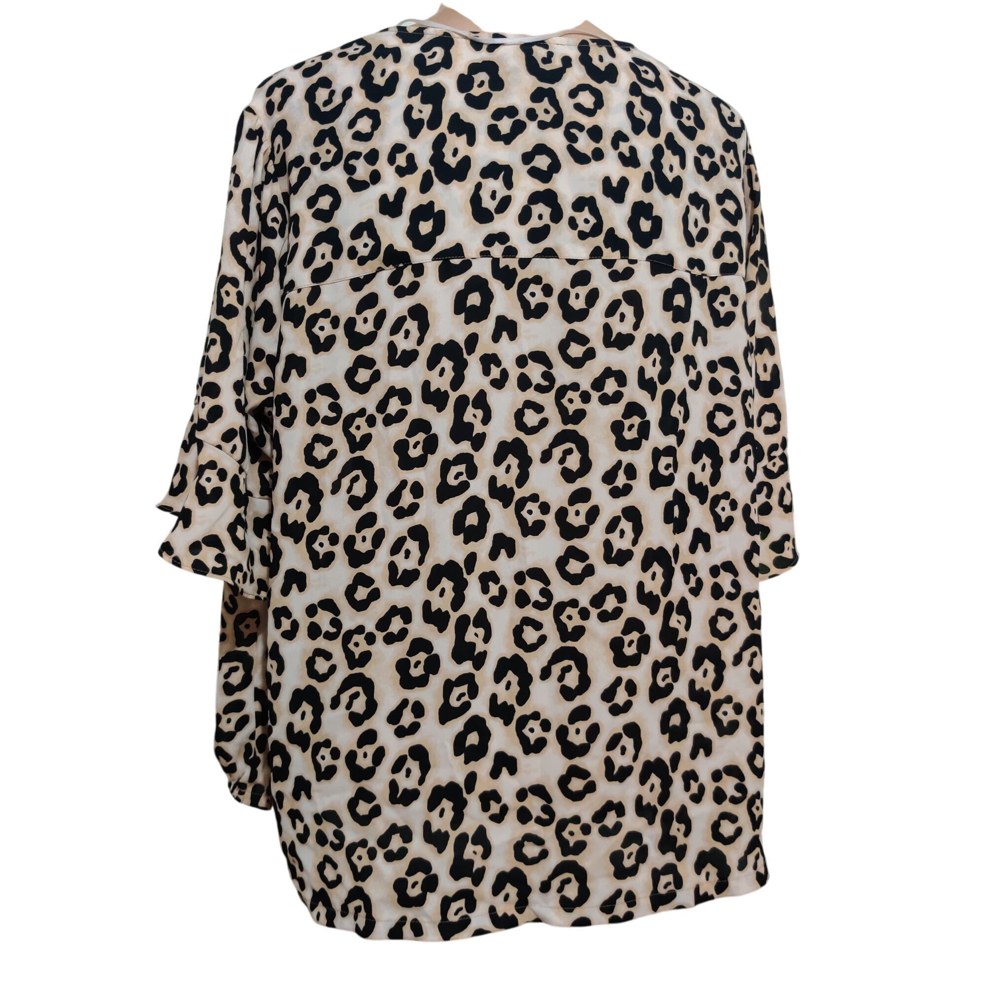 Sanctuary Sanctuary Womens Plus Size Top Blouse Surplice Wrap Leopard Size XL / US 12-14 / IT 48-50 - 2 Thumbnail