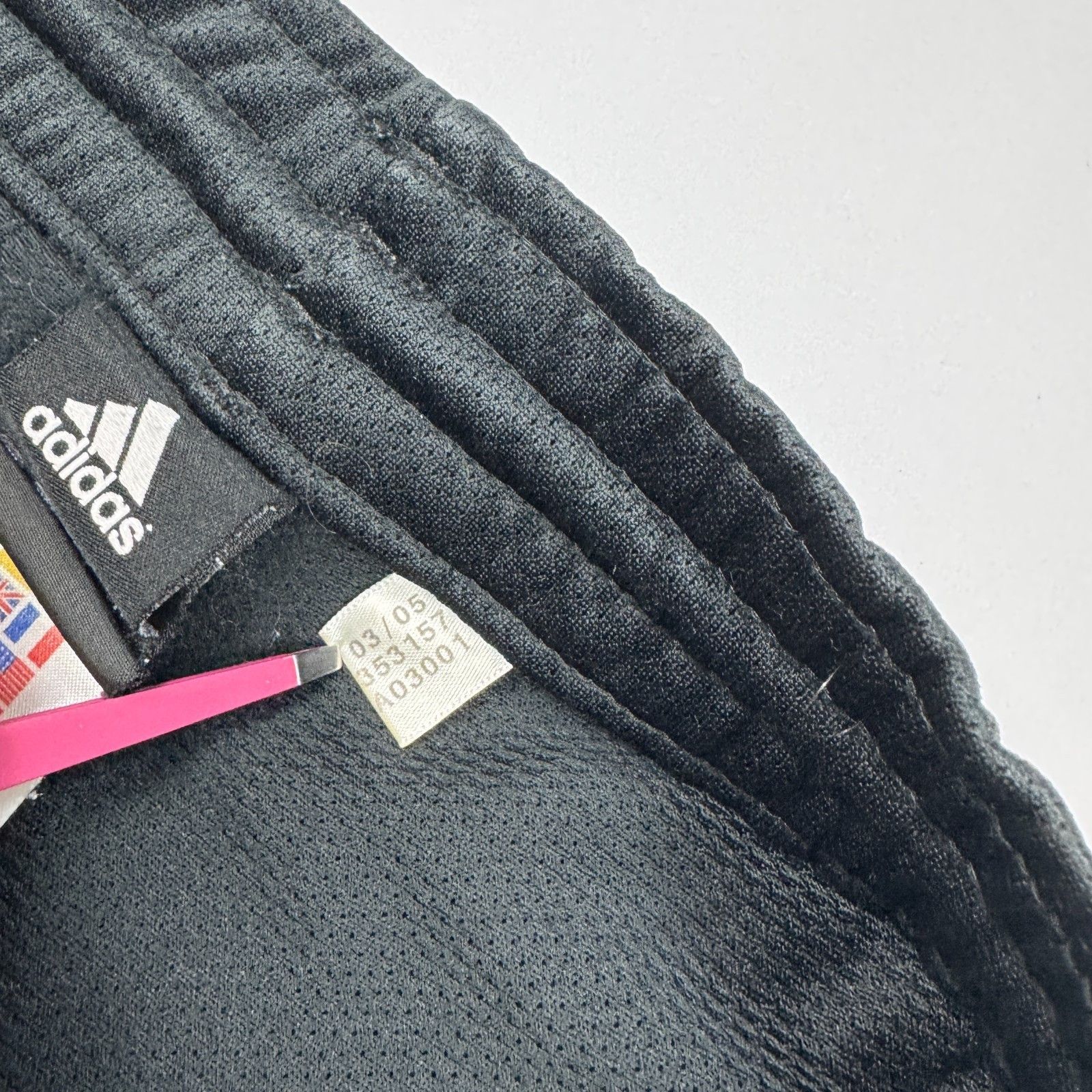 Adidas Adidas Black Mesh Baggy Track Pants Y2K 3-Stripe Size US 34 / EU 50 - 8 Thumbnail
