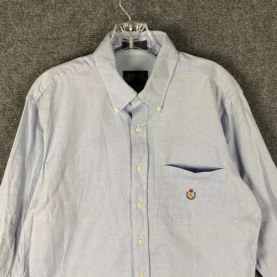 Chaps Chaps Ralph Lauren Button Down Shirt Men's 16 32/33 Cotton Size US M / EU 48-50 / 2 - 2 Thumbnail