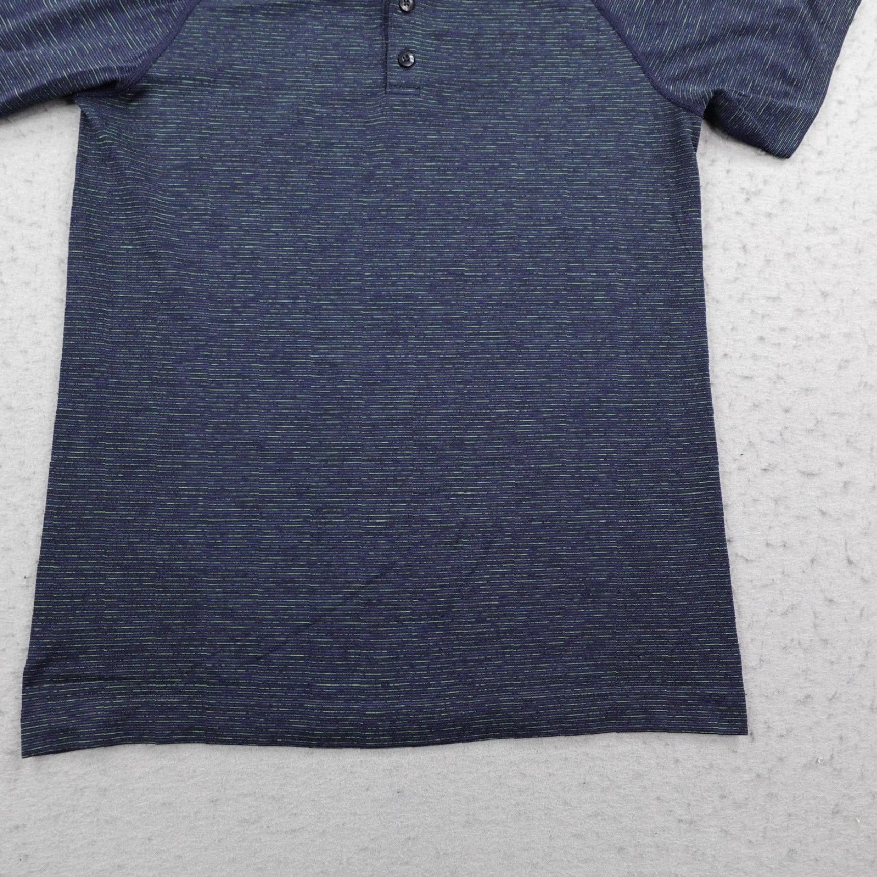 Lululemon Lululemon Shirt Mens Small Blue Stripes Henley Performance Vent Tech Size US S / EU 44-46 / 1 - 3 Thumbnail