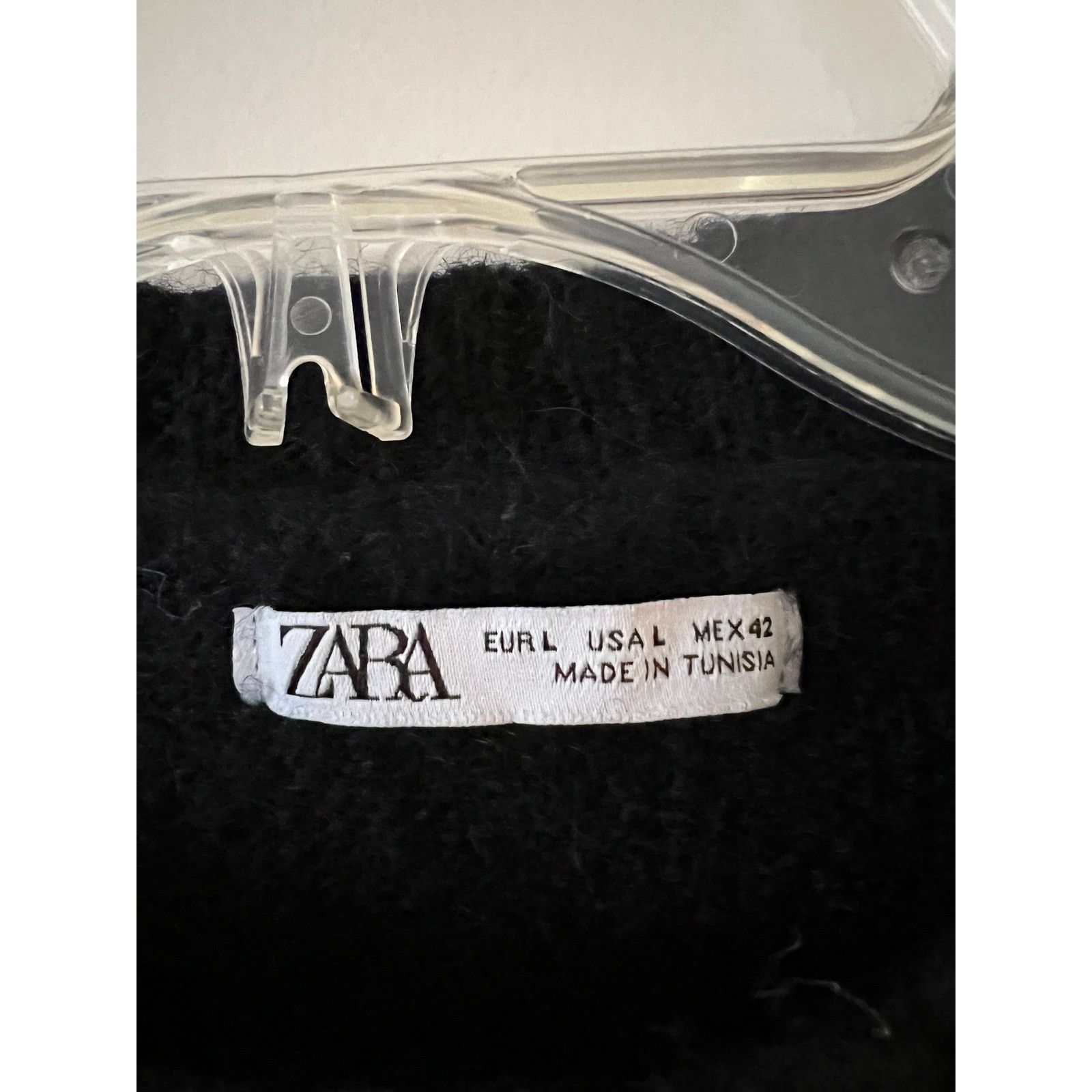 Zara Zara Black Wool Long Sleeve Sweater Sz L Size M / US 6-8 / IT 42-44 - 3 Thumbnail