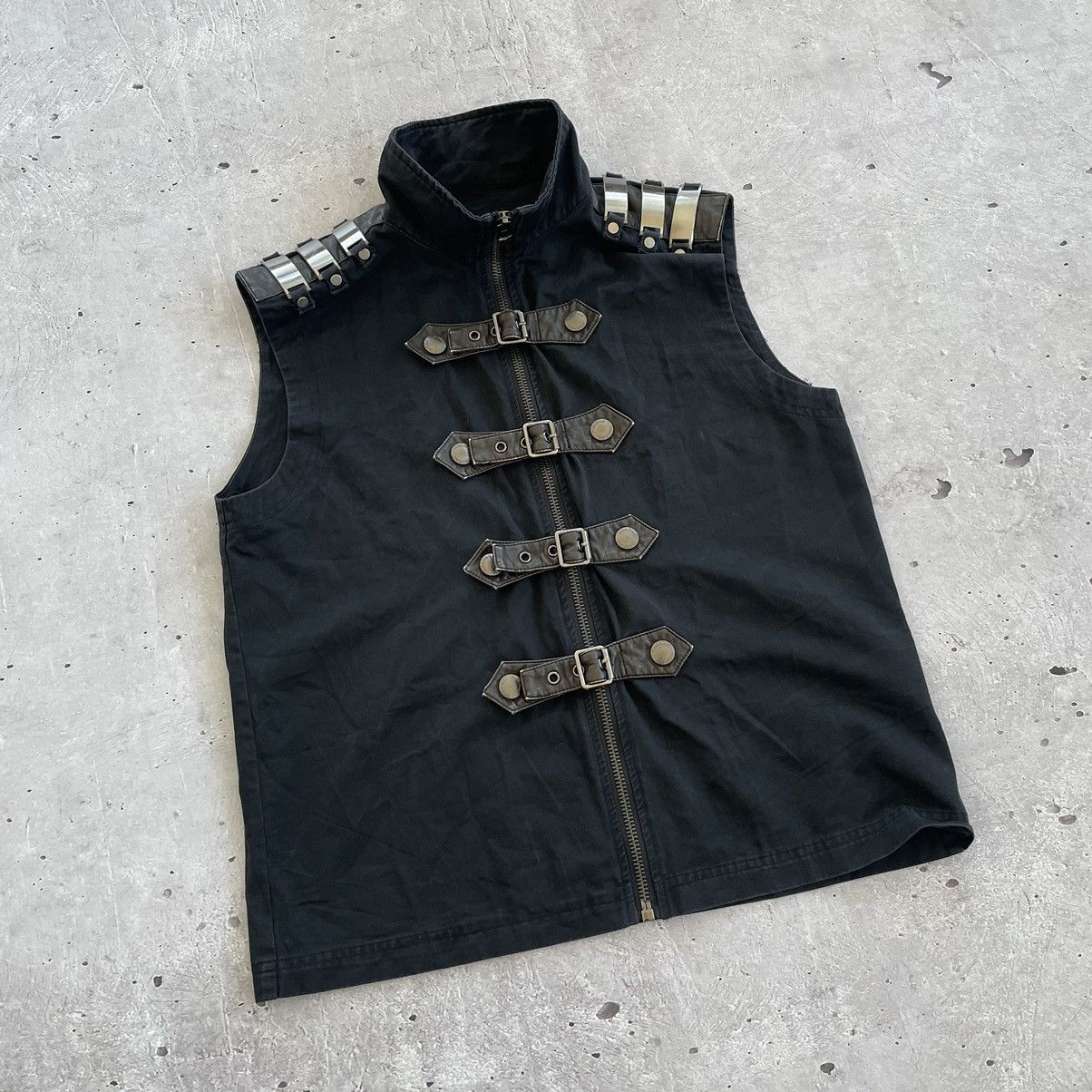 Other 🔥RARE🔥 Rave Punk avantgarde vest gothic style Size US L / EU 52-54 / 3 - 2 Thumbnail