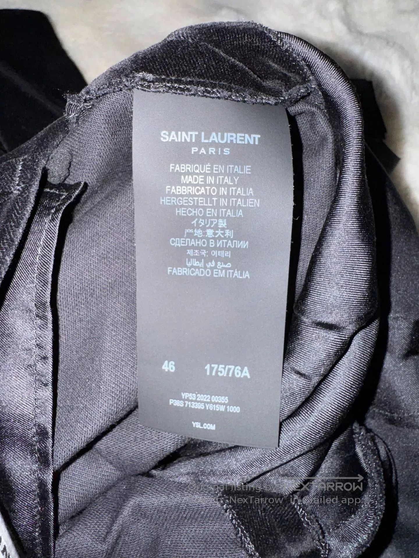 Saint Laurent Paris Saint Laurent Men's Slim Velvet Trousers. Size US 30 / EU 46 - 4 Thumbnail