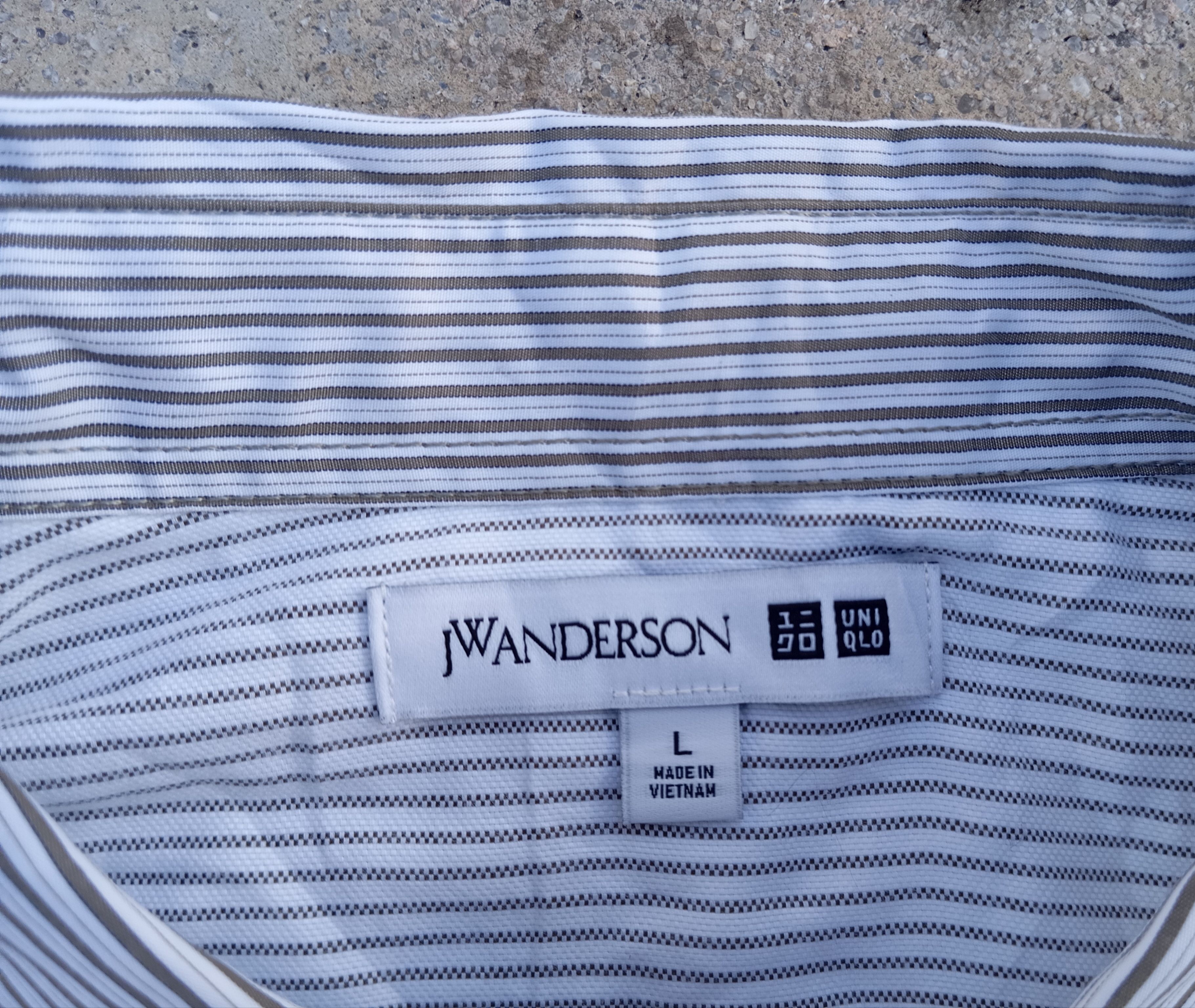 JW Anderson × Uniqlo 💼👔🏙️ JW Anderson Office Casual Button Stripe shirt Size US L / EU 52-54 / 3 - 6 Thumbnail