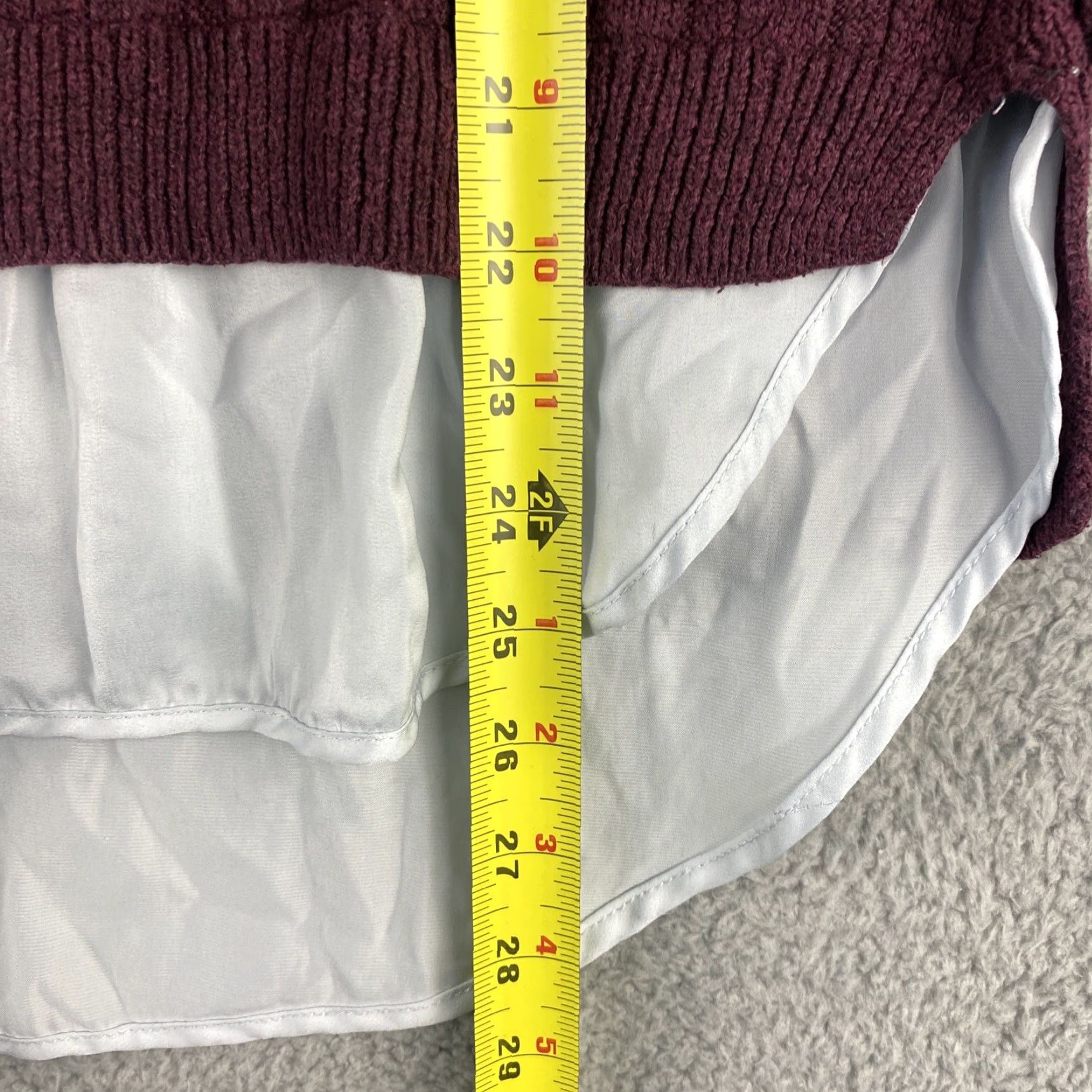 Vintage Simply Vera by Vera Wang Burgundy Pullover Sweater XL Long Sleeve Tie Sleeve Scoop Neck Women Mens? Size XL / US 12-14 / IT 48-50 - 6 Thumbnail