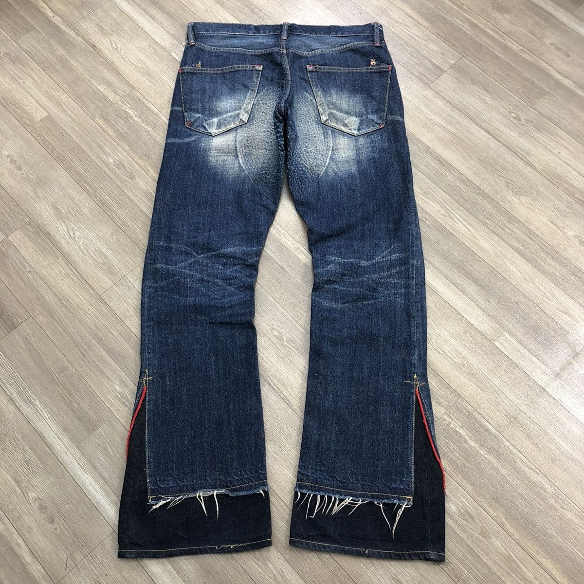 If Six Was Nine 2000s Japanese Brand Faded Y2K Lgb Goa Bootcut Flared Jeans Size US 32 / EU 48 - 22 Thumbnail