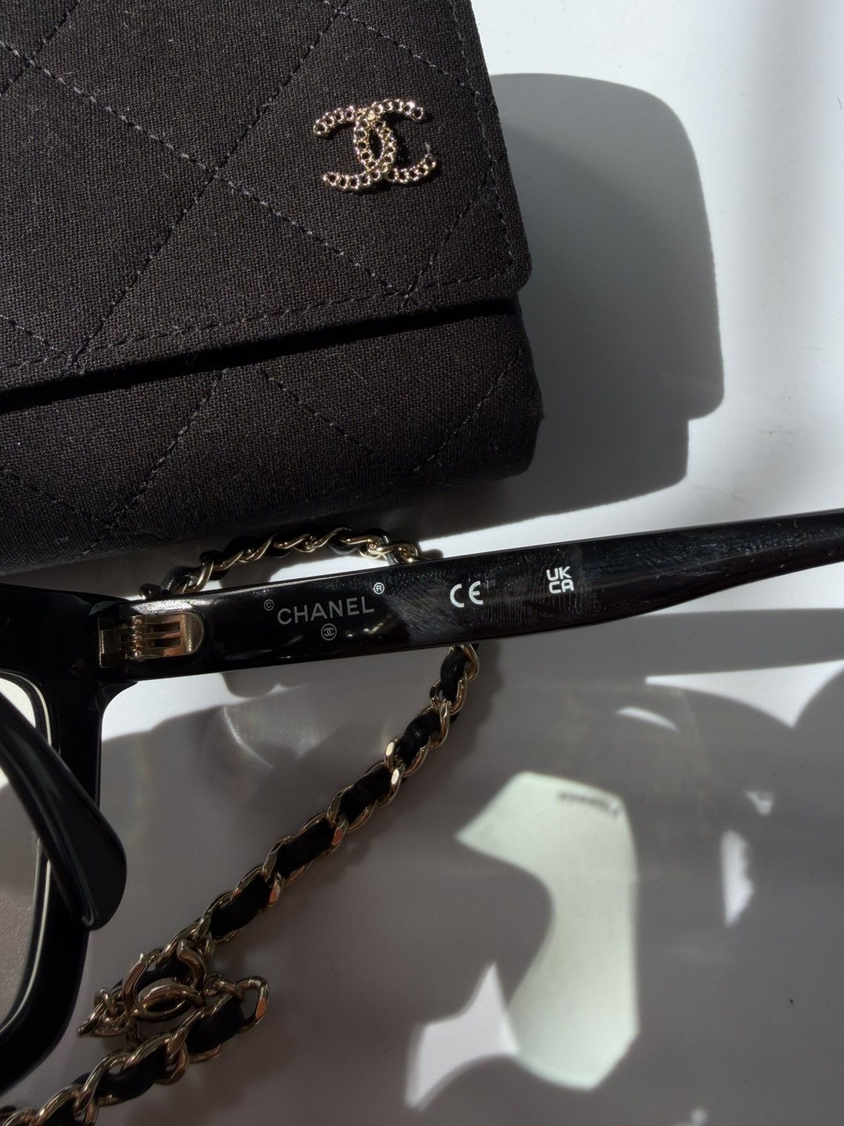 Chanel Chanel Rectangular Coco Mark Chain Sunglasses Size ONE SIZE - 7 Thumbnail