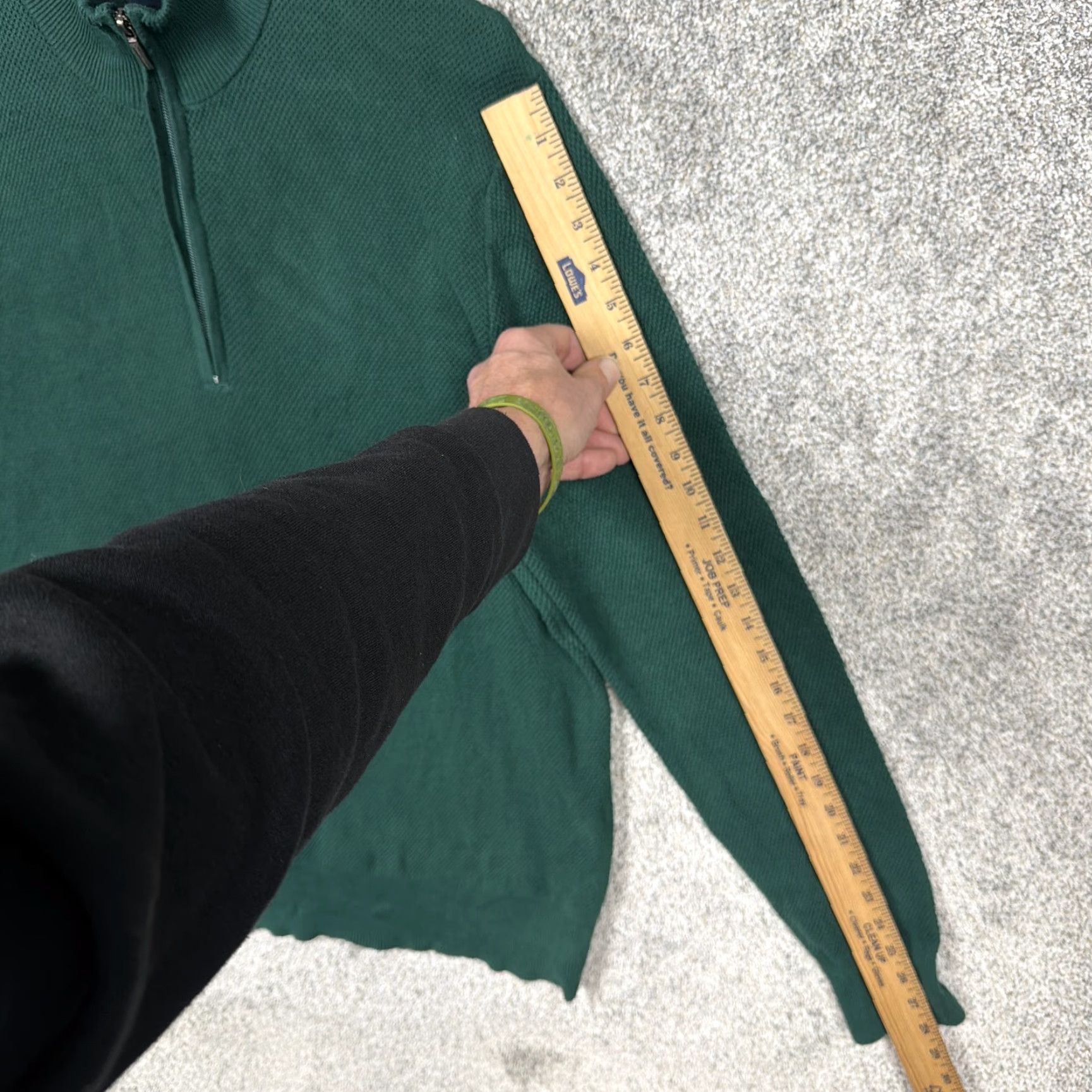 Brooks Brothers Brooks Brothers Sweater Mens L Green 1/4 Zip Mock Neck Cotton Knit Pullover Size US L / EU 52-54 / 3 - 3 Thumbnail