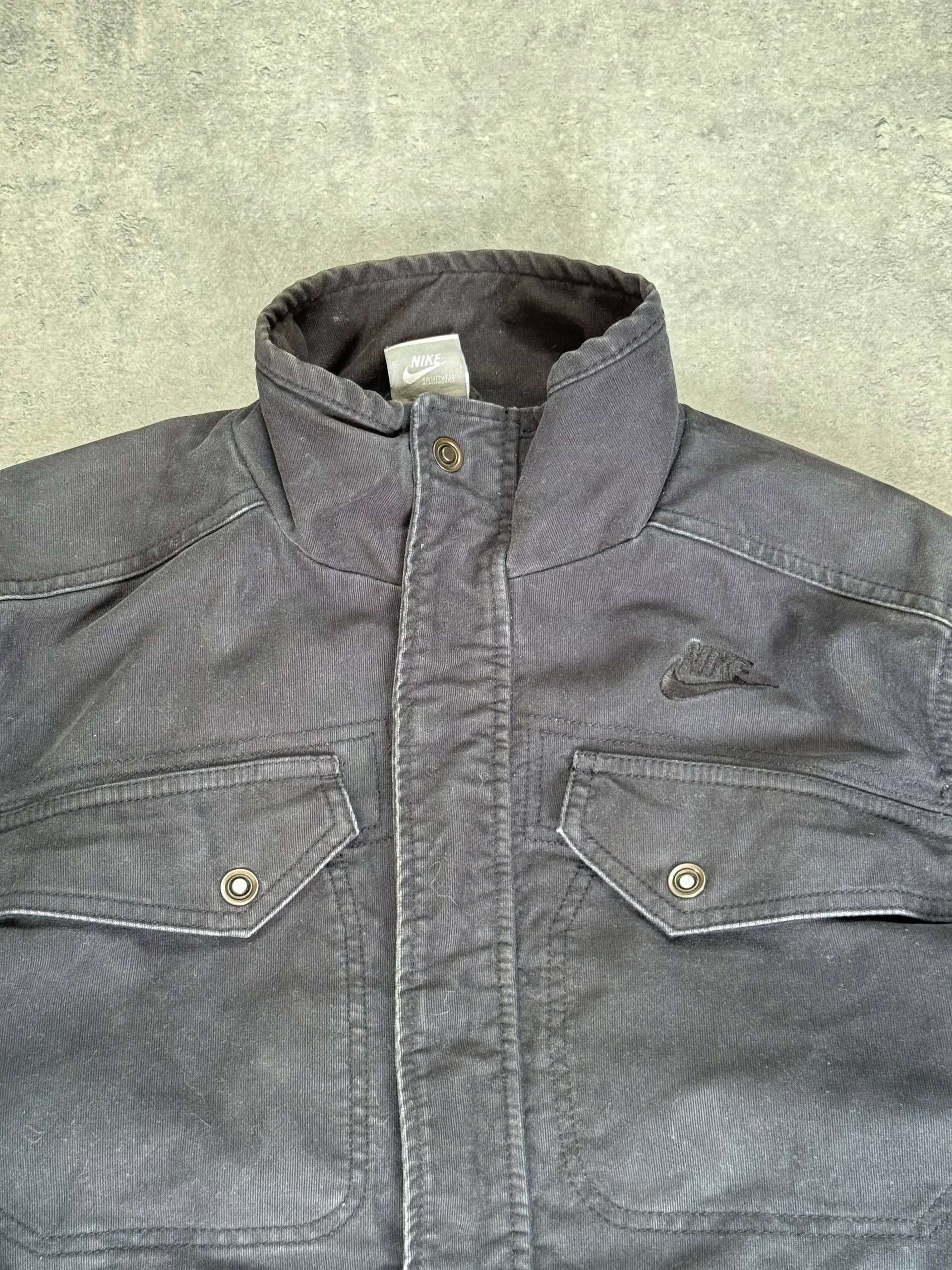 Nike Vintage 00s Nike denim distressed faded jacket work RARE Size US S / EU 44-46 / 1 - 5 Thumbnail