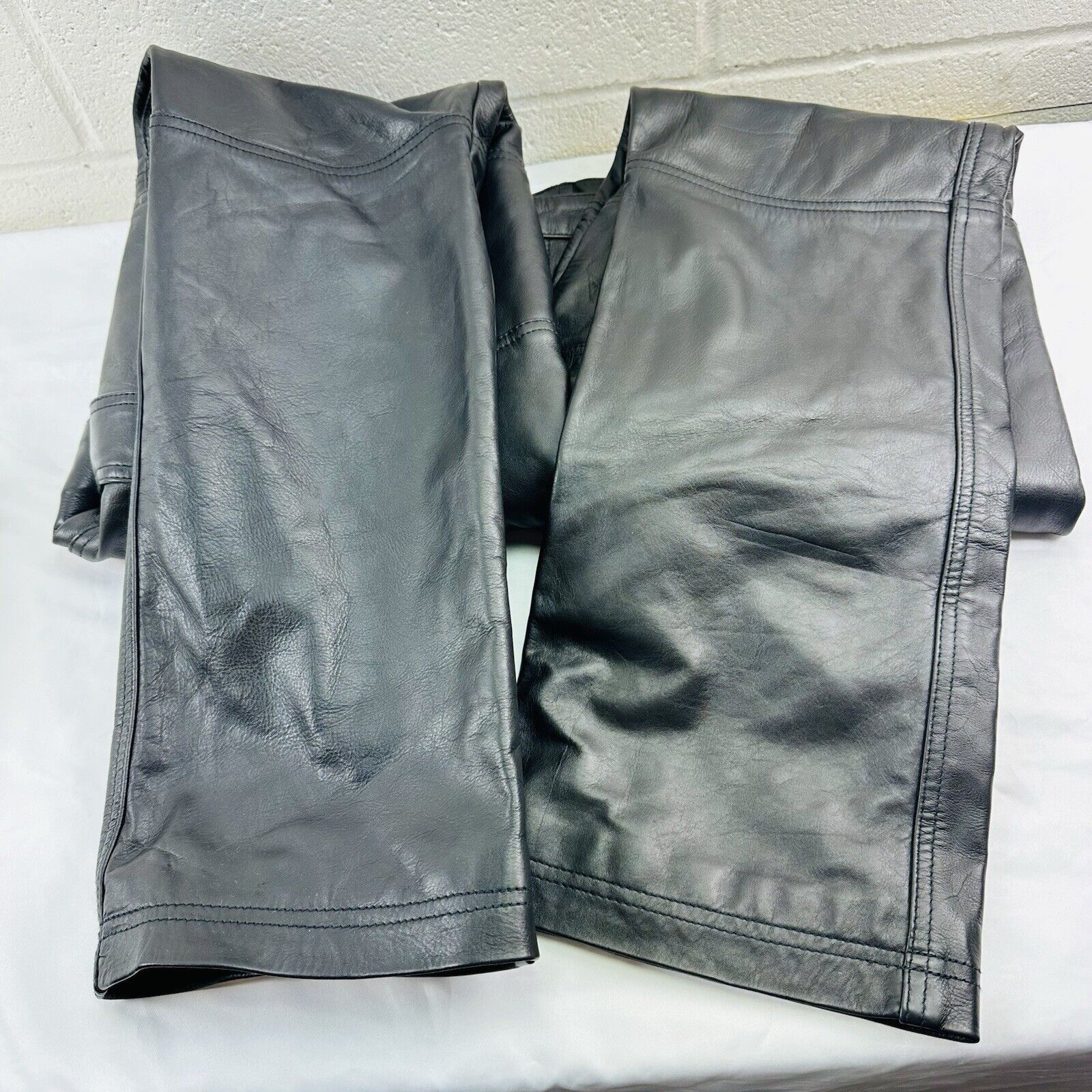 Homme + Femme La HOMME + FEMME LEATHER PANTS NEW SZ 36x32, New Without Tags Size US 36 / EU 52 - 3 Thumbnail