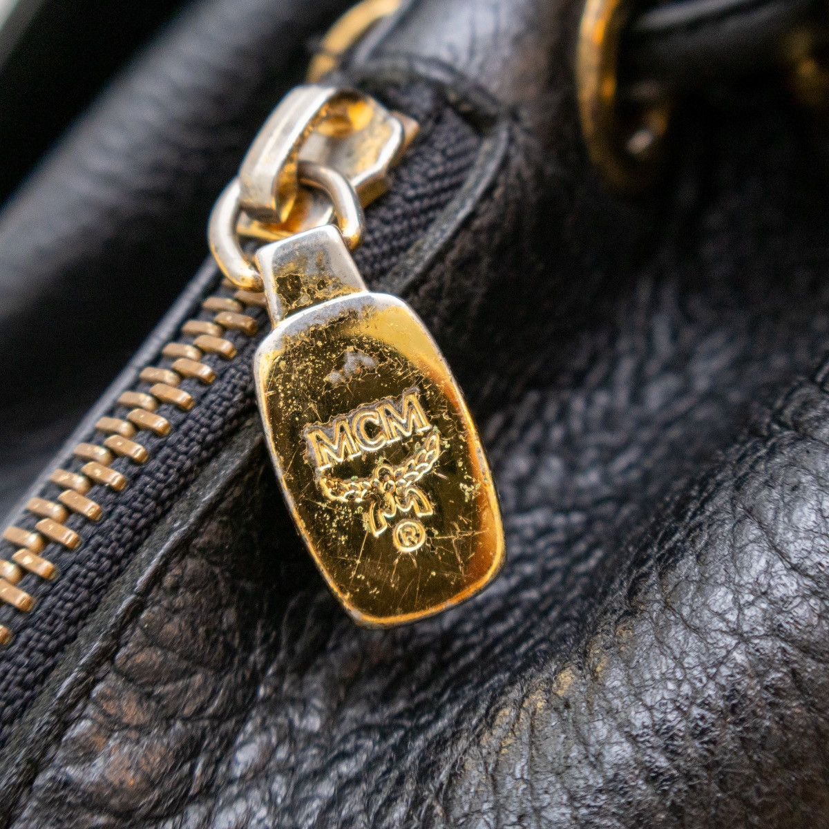 MCM × Vintage Vintage Authentic MCM Black Leather Backpack Germany Medium Size ONE SIZE - 7 Thumbnail