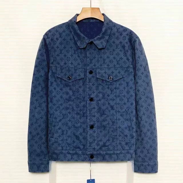 Louis Vuitton Louis Vuitton Logo Print Denim Jacket Men's Size US L / EU 52-54 / 3 - 1 Thumbnail