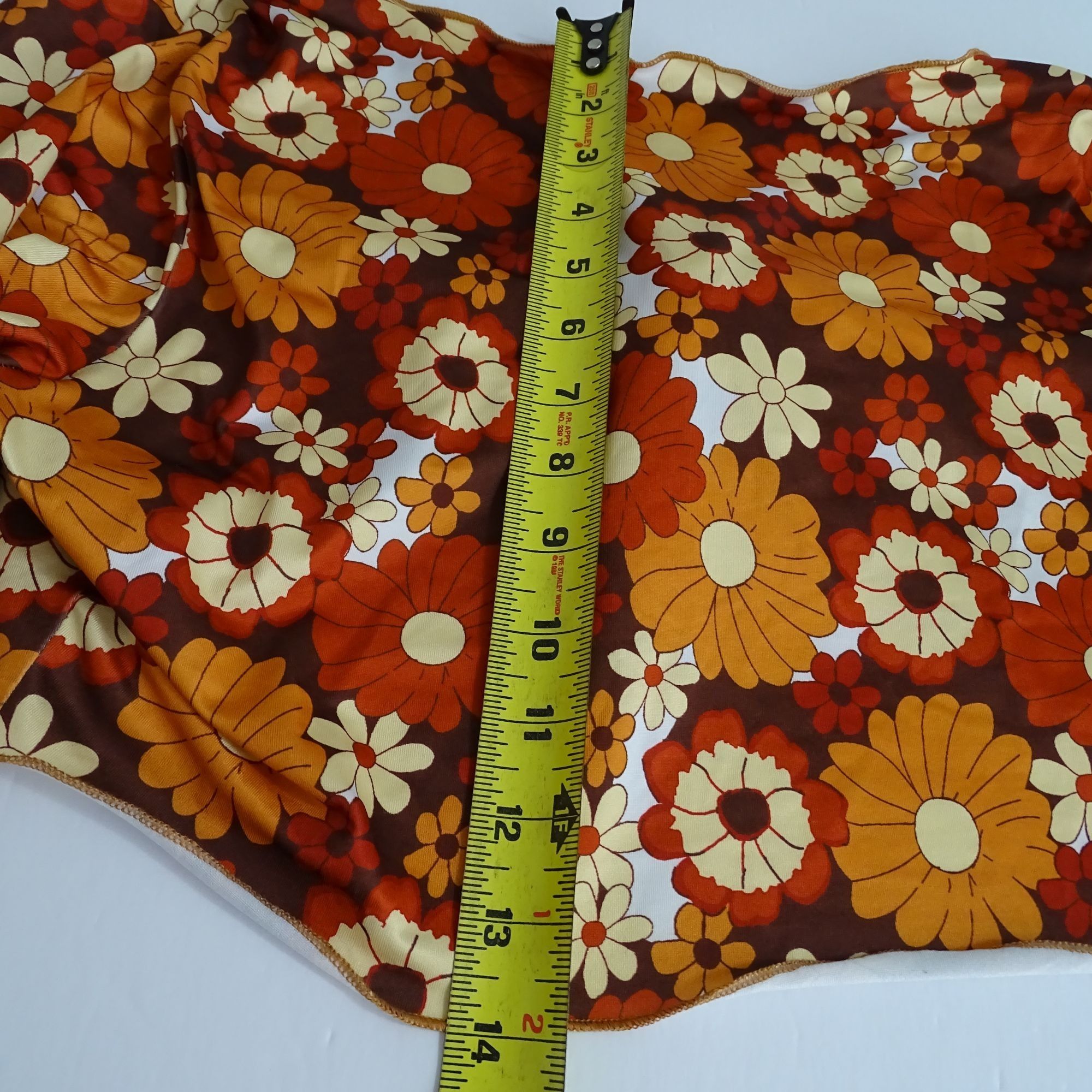Shein Shein Curve Retro Floral Brown 2-Pc Top & Skirt Size OXL 12 Size 31" - 14 Thumbnail