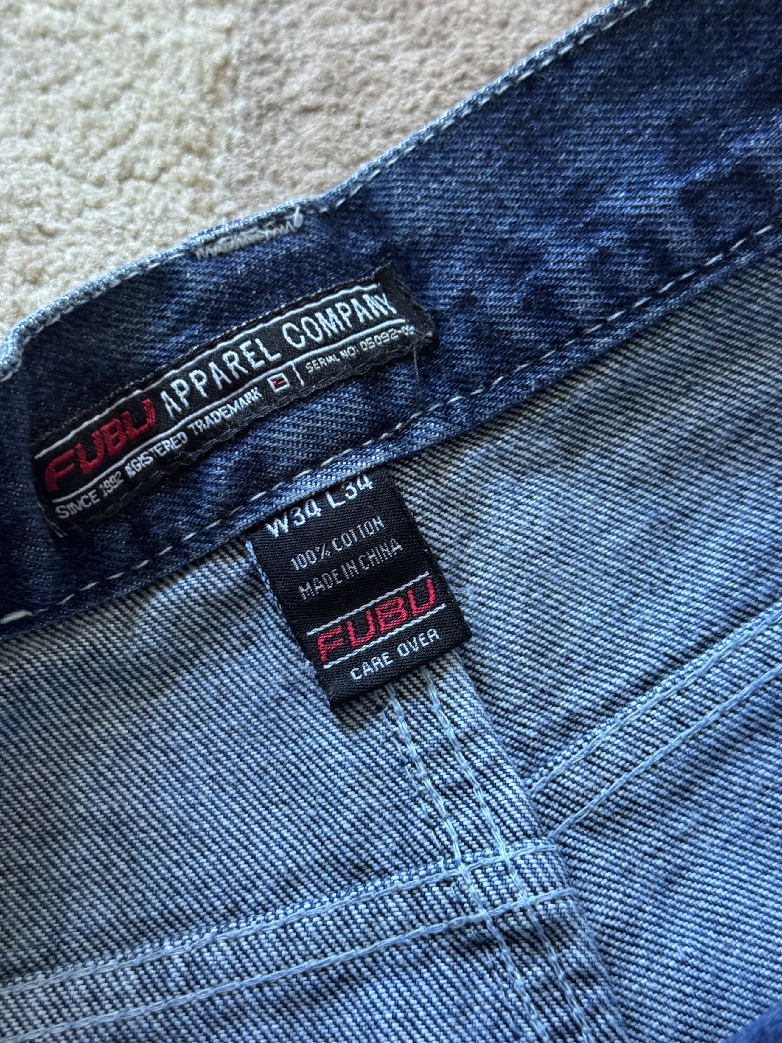 Fubu Fubu Vintage Raw Indigo Denim Baggy Jeans Hip Hop Rap Loose Size US 34 / EU 50 - 6 Thumbnail
