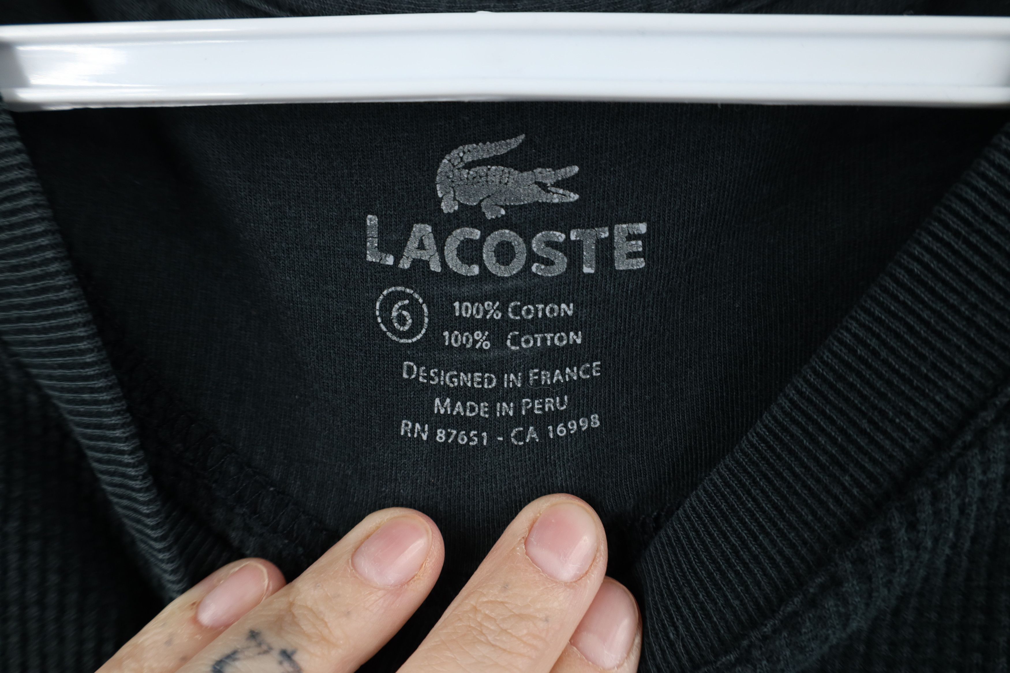 Lacoste Vintage Y2K Lacoste Croc Logo Thermal Waffle Knit T-Shirt Size US XL / EU 56 / 4 - 9 Thumbnail