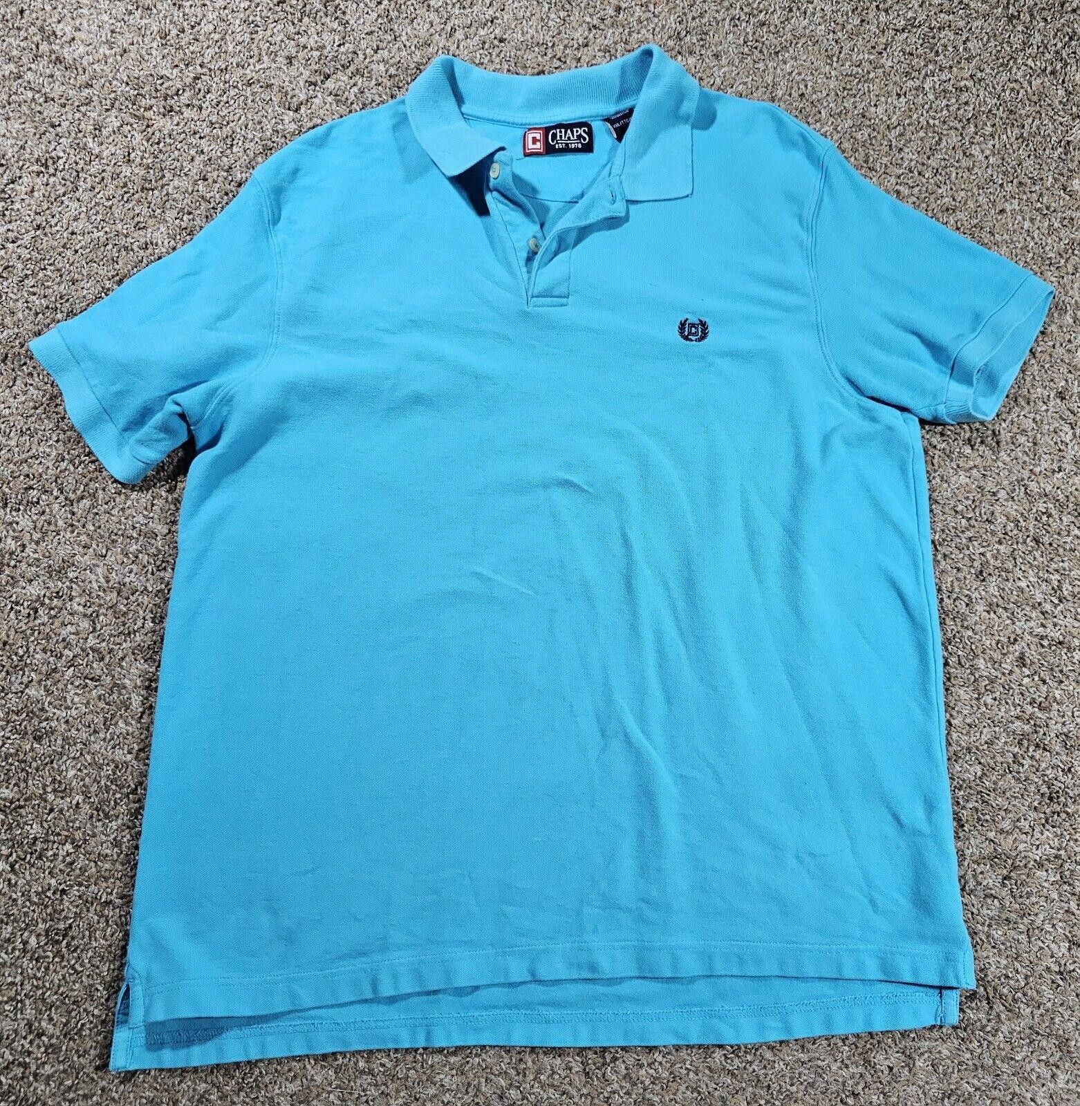 Chaps CHAPS Golf 2 Button POLO Shirt Light Blue Casual - Mens 2XL Size US XXL / EU 58 / 5 - 1 Thumbnail