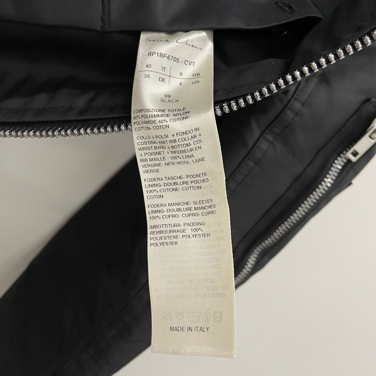 Rick Owens FW18 “SISYPHUS” Rick Owens Mainline Bomber Jacket Size XS / US 0-2 / IT 36-38 - 7 Thumbnail