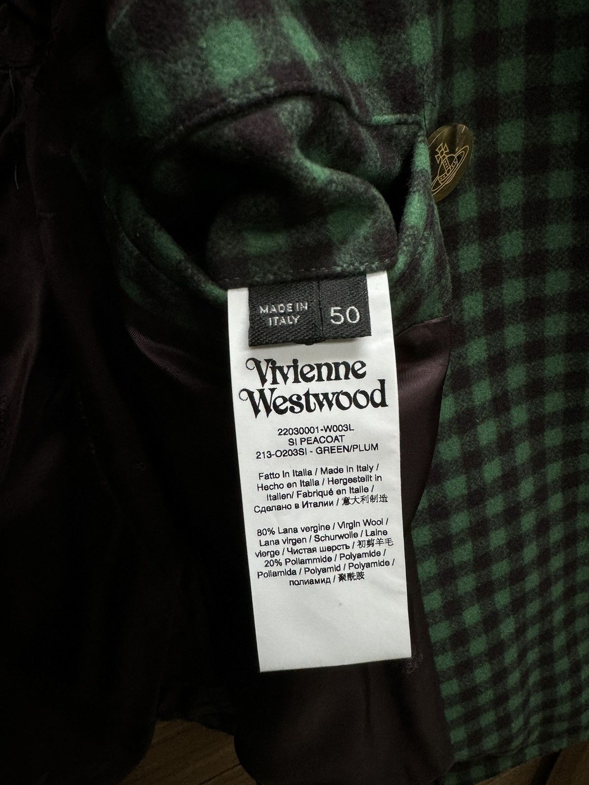 Vivienne Westwood Vivienne Westwood Green Peacoat Size US M / EU 48-50 / 2 - 3 Thumbnail