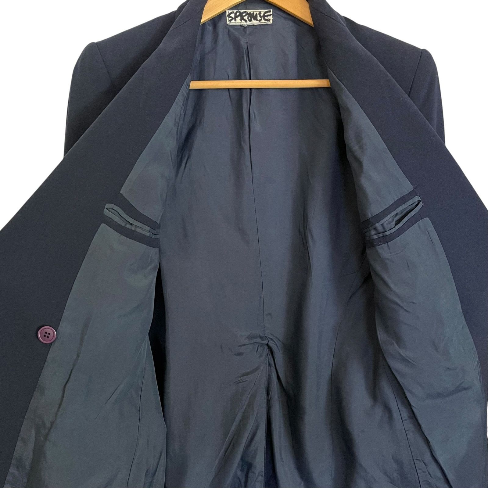 Stephen Sprouse × Vintage RARE Stephen Sprouse Archival Navy Blue Blazer Jacket Size S / US 4 / IT 40 - 5 Thumbnail