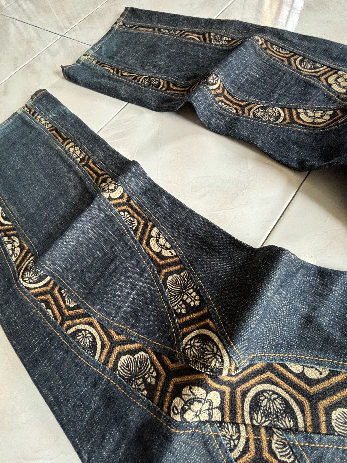 Japan Blue Juvenile Delinquent X Japan Blue Panelling Indigo Dyed Jeans Size US 38 / EU 54 - 11 Thumbnail