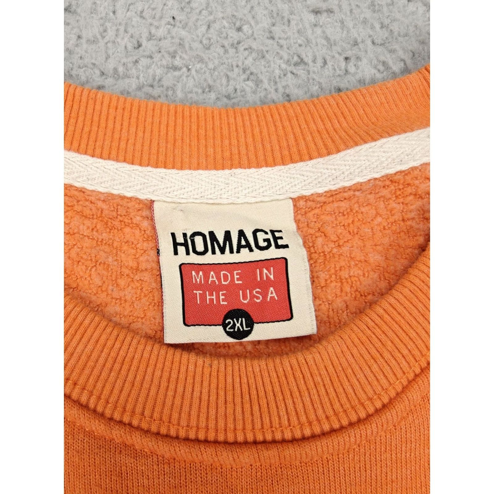 Etro Homage Cincinnati Sweater Mens 2XL Crewneck Pullover Orange Knit Graphic Print Retro United States Made USA Size US XXL / EU 58 / 5 - 4 Thumbnail