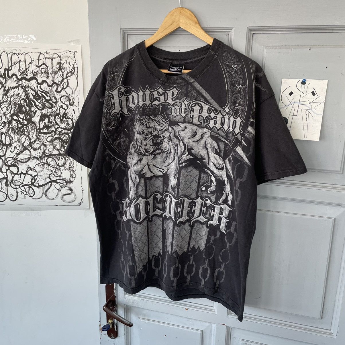 Band Tees × Vintage Vintage House Of Pain Pit Bull All Over Print T-shirt y2k Size US XL / EU 56 / 4 - 3 Thumbnail