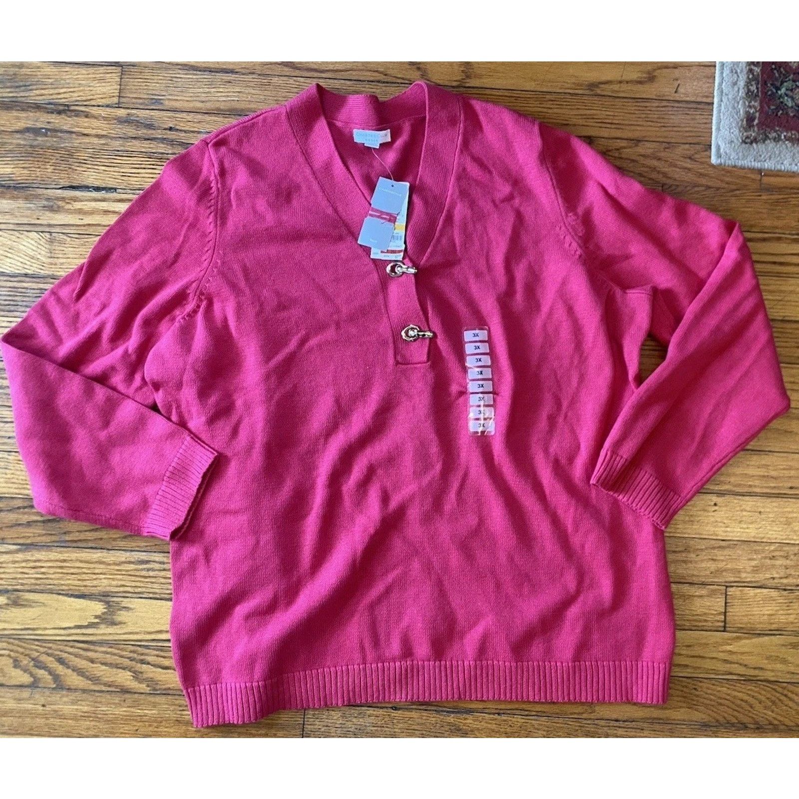 Charter Club NWT Charter Club Pullover Sweater Women’s Plus 3X Pink $54 Size 3XL / US 20-22 - 1 Thumbnail