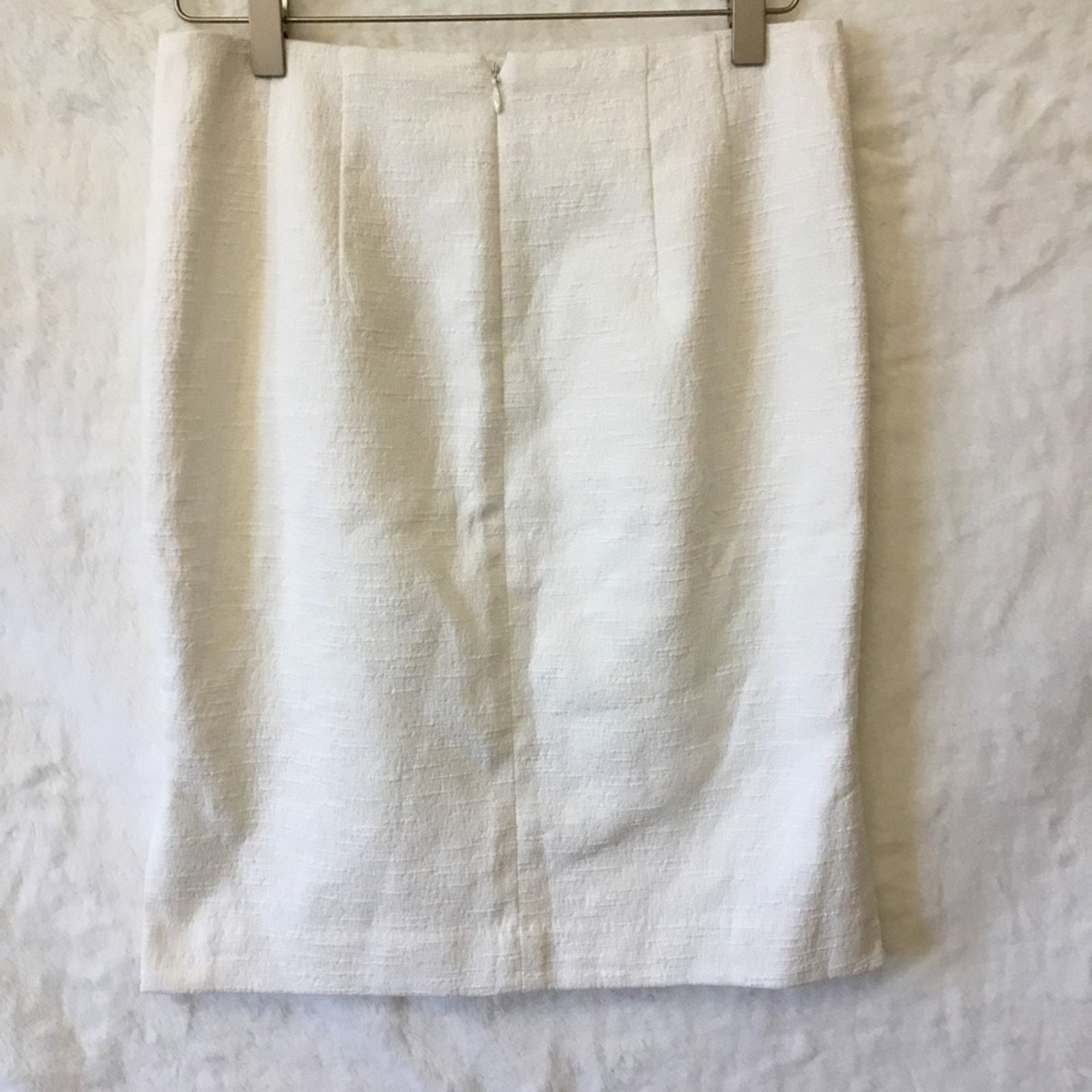 Loft Loft White Slit Pencil Skirt Size 27" / US 4 / IT 40 - 7 Thumbnail