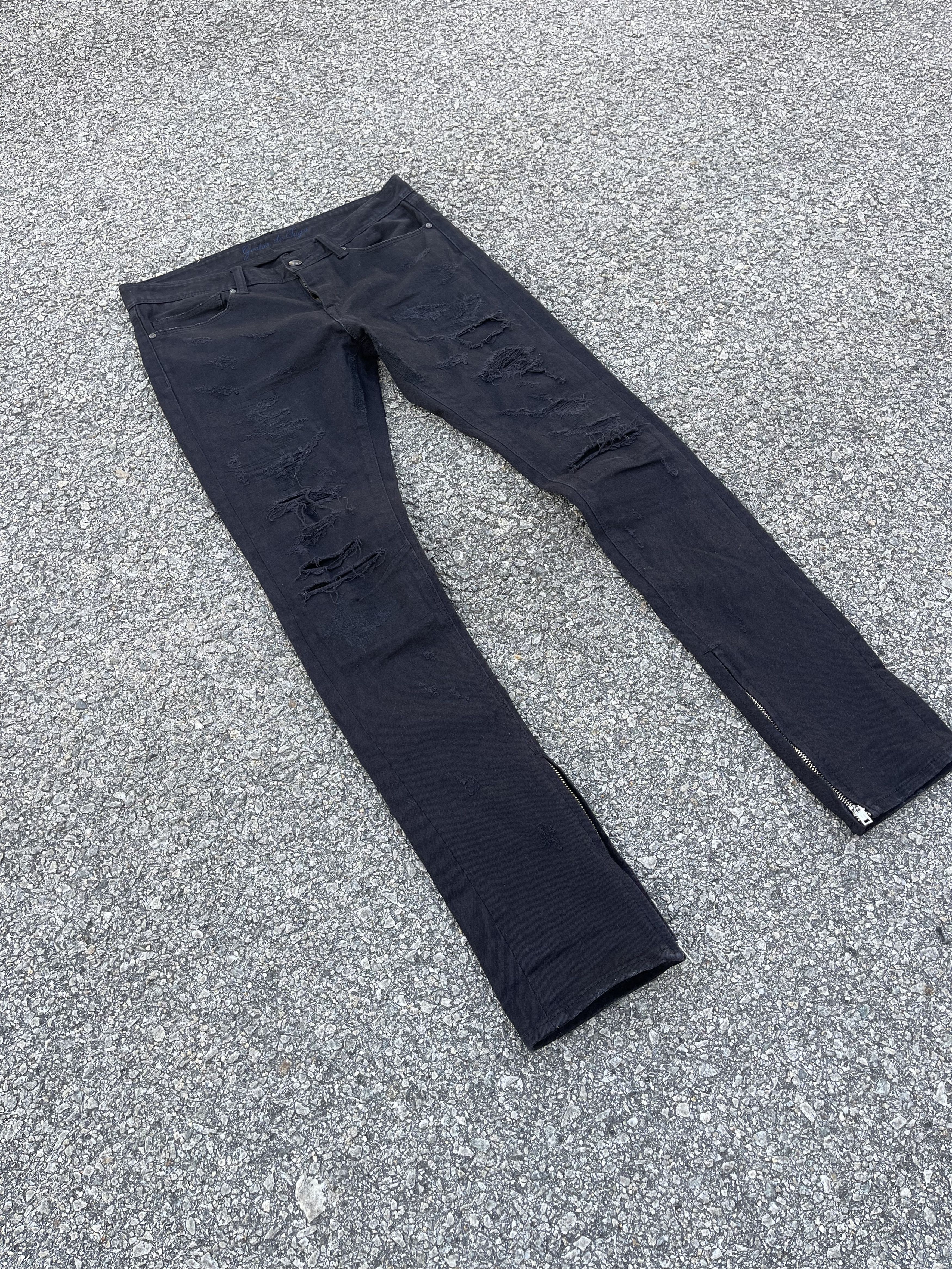 GOSTAR DE FUGA × If Six Was Nine × Le Grande Bleu (L.G.B.) Gostar de fuga Rip Off Distressed Travis Scott Size US 31 - 2 Thumbnail