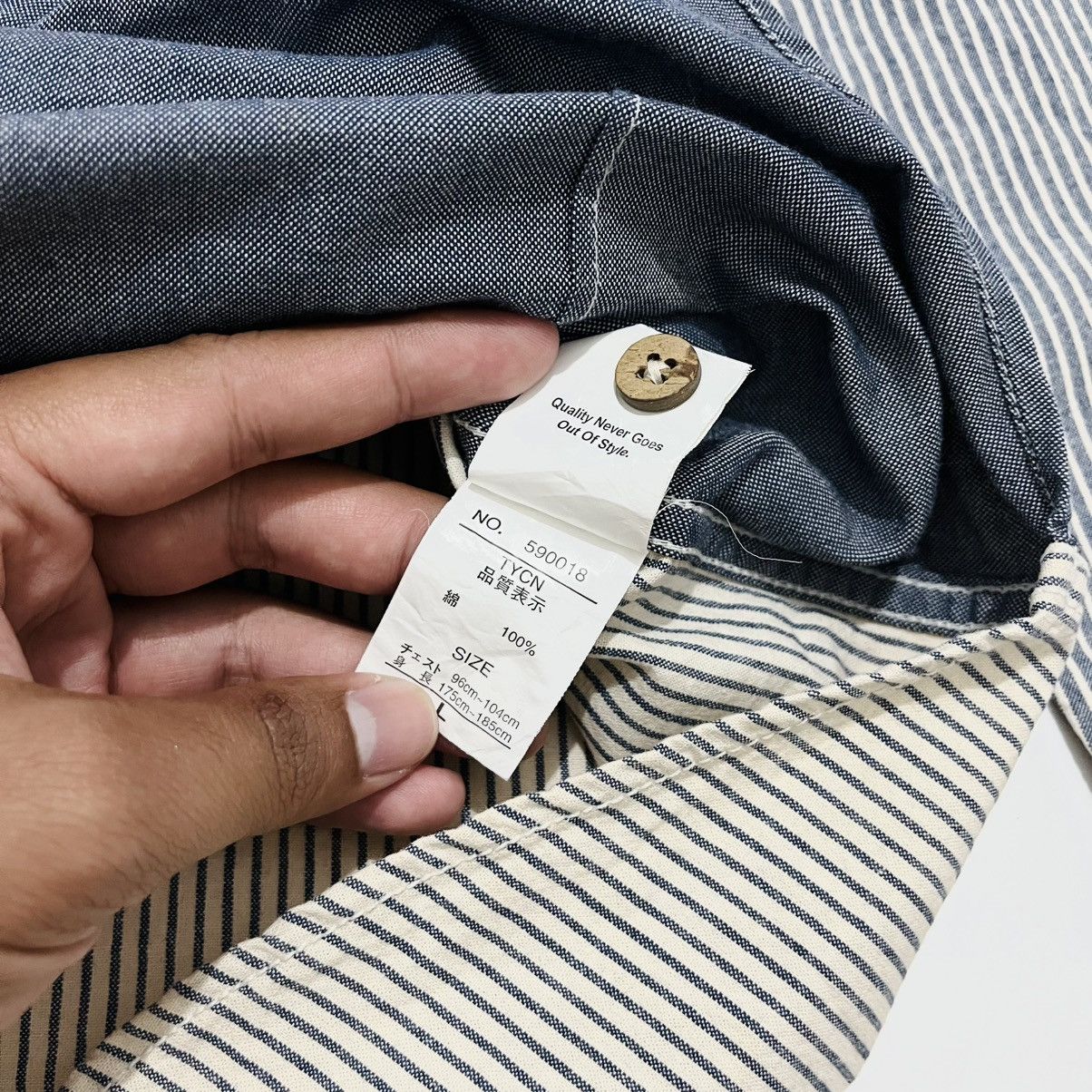 Japanese Brand Jungle Storm Combine Strips Shirt Size US M / EU 48-50 / 2 - 4 Thumbnail