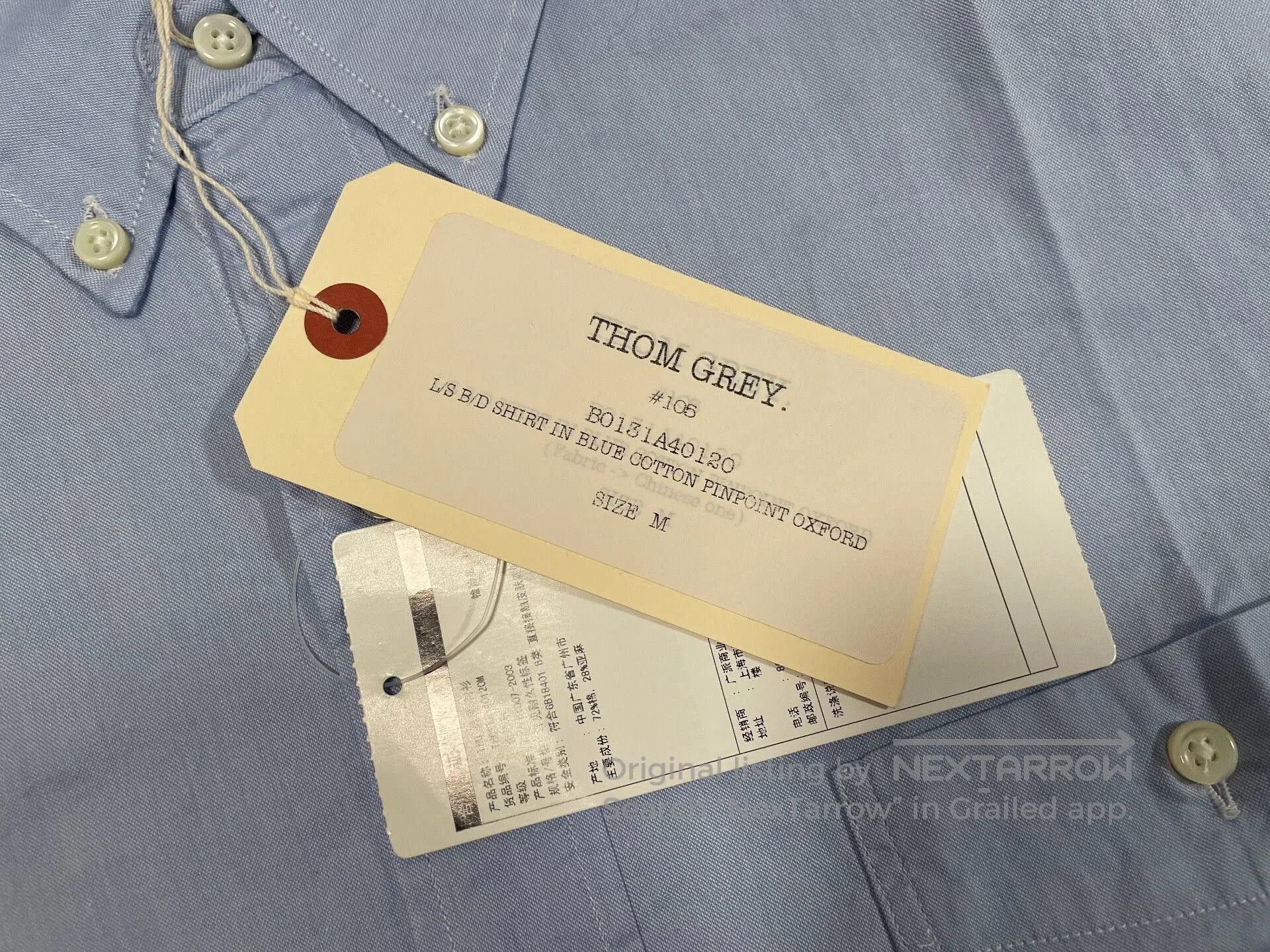 Thom Browne Thom Browne Thom Grey M Casual Shirt. Size US M / EU 48-50 / 2 - 4 Thumbnail