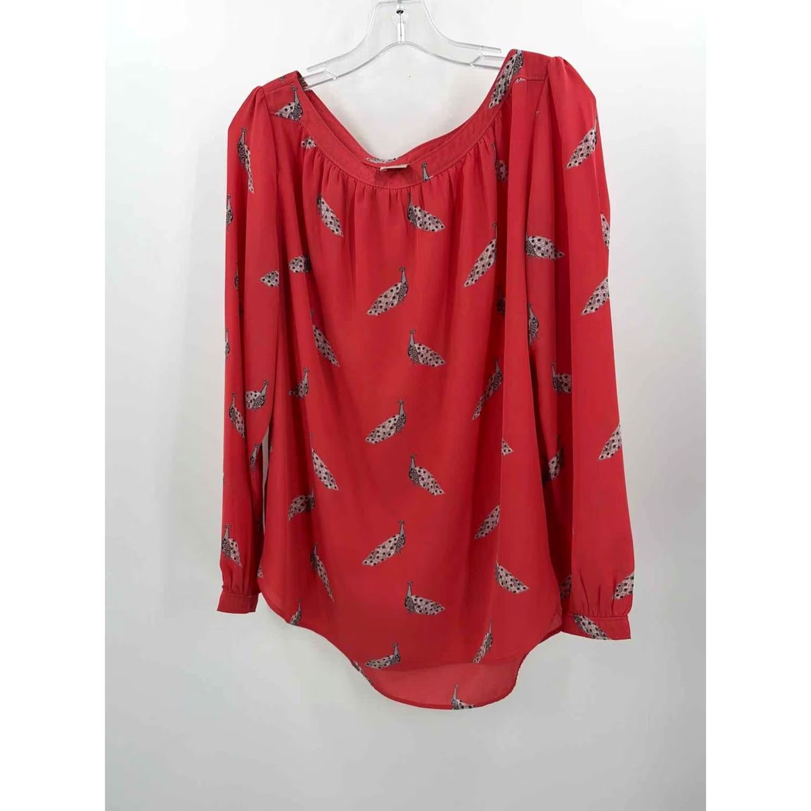 Loft Loft Blouse Size Large Orange Long Sleeve Pre-Owned Size L / US 10 / IT 46 - 2 Thumbnail