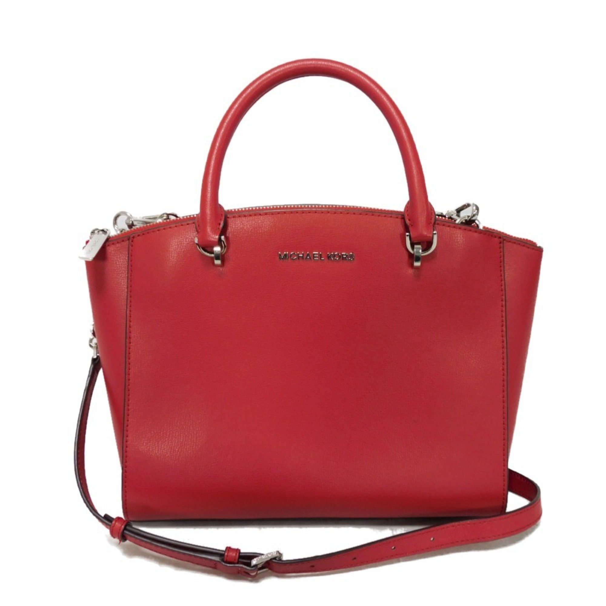 Michael Kors Handbag Ellis Large Satchel Shoulder Bag Metal Red 35H7Se0S3L Women's Bags