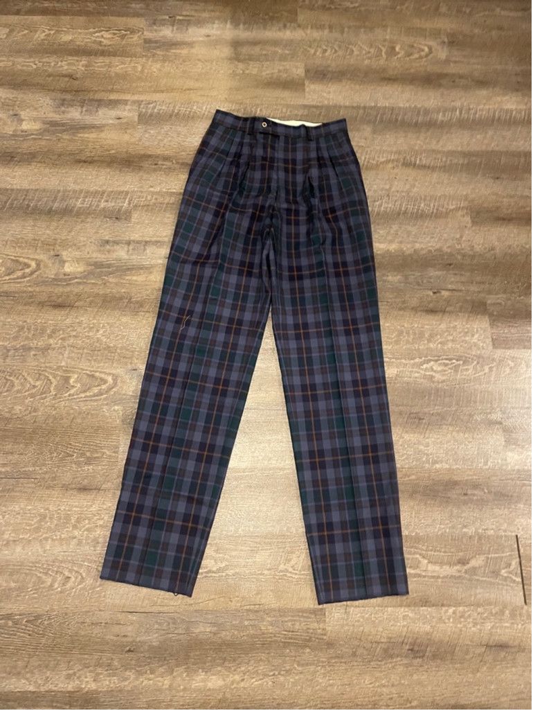 Kenzo VINTAGE Men's Kenzo GOLF Plaid Pants Size 30 Blue Green Size US 30 / EU 46 - 1 Thumbnail