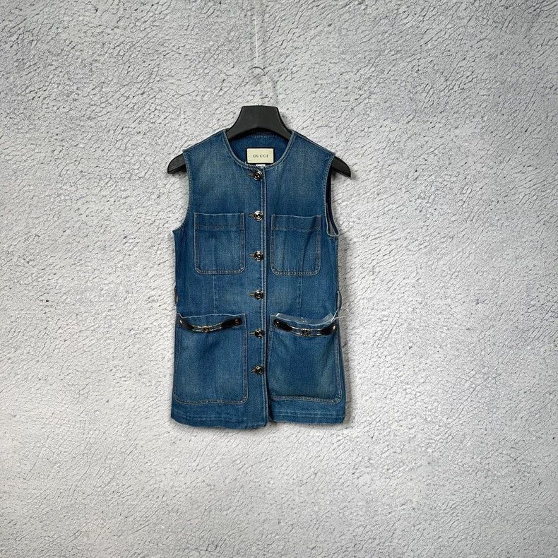 Gucci GucciDenim multi-pocket sleeveless dress 2503-Nextarrow Size XS / US 0-2 / IT 36-38 - 1 Thumbnail