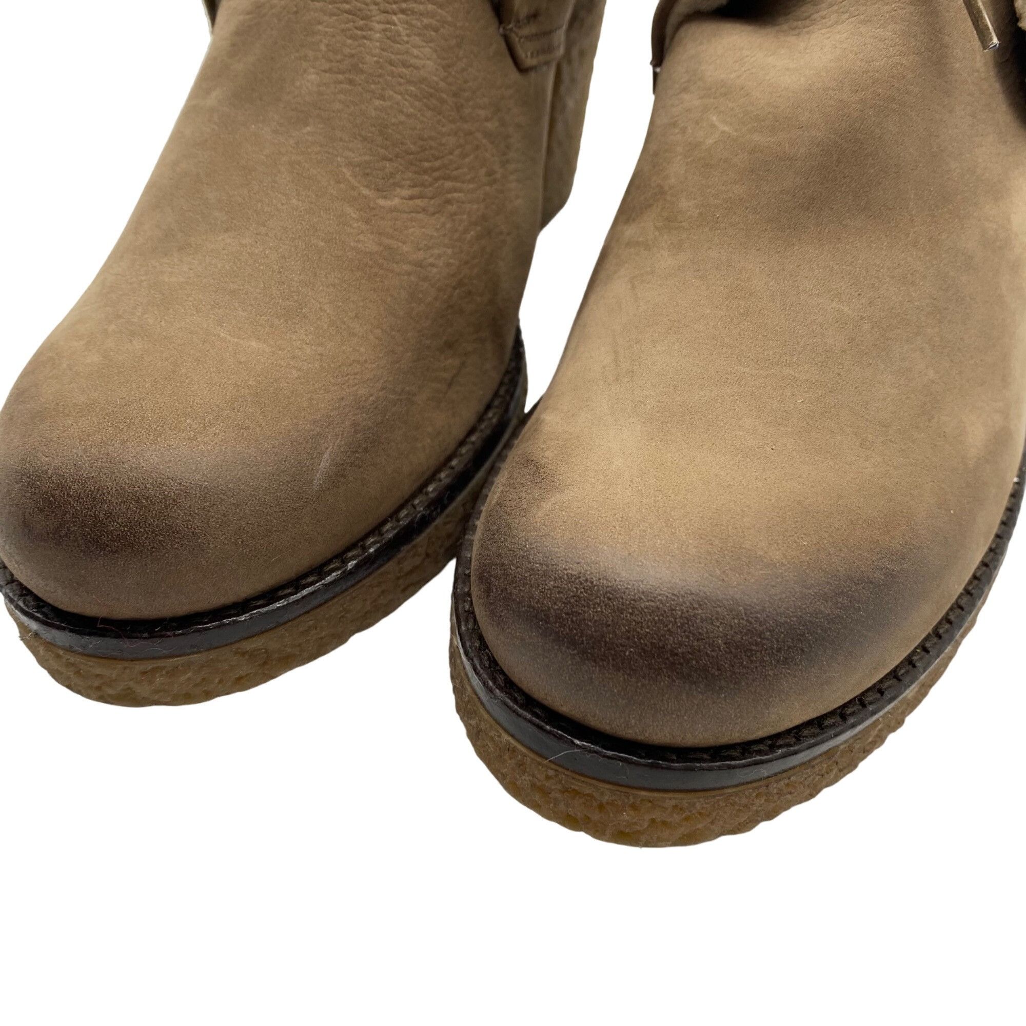Other Maria Tan Suede leather Sherpa Lined Fold over ankle Bootie Size US 8 / IT 38 - 9 Thumbnail