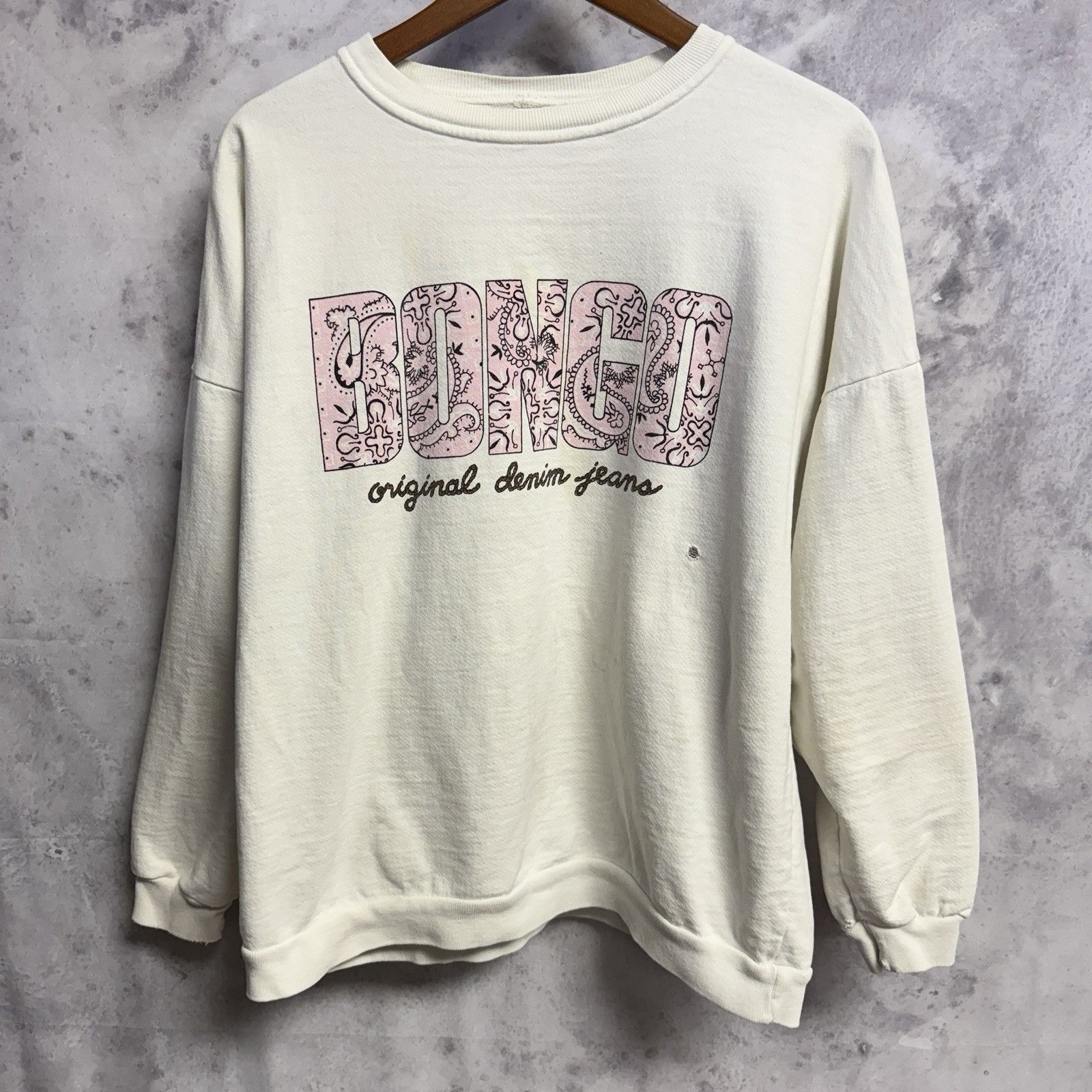 Vintage Vintage Bongo Jeans Sweatshirt Womens XL 26x25 White Crew Ne Size XL / US 12-14 / IT 48-50 - 1 Thumbnail
