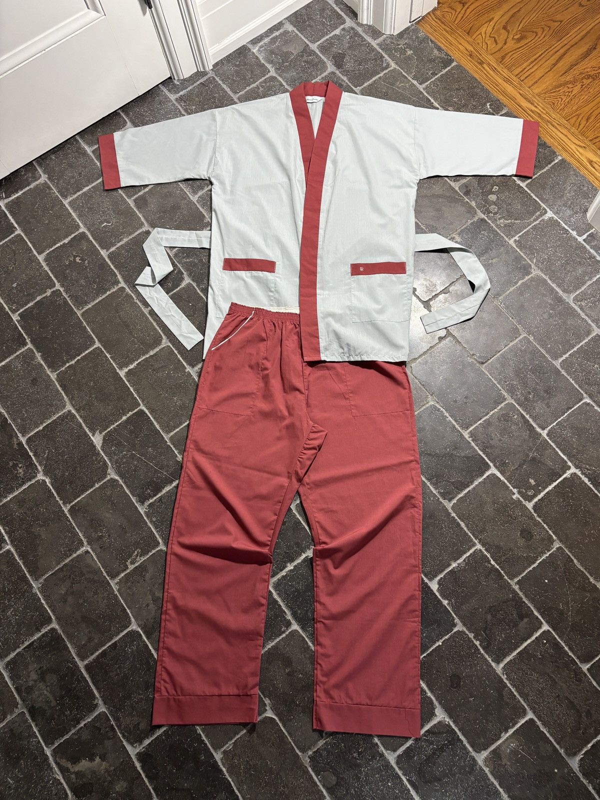 Pierre Cardin Vintage Pierre Cardin Pyjamas Set Matching Robe Pants Sleep Size US 36 / EU 52 - 2 Thumbnail