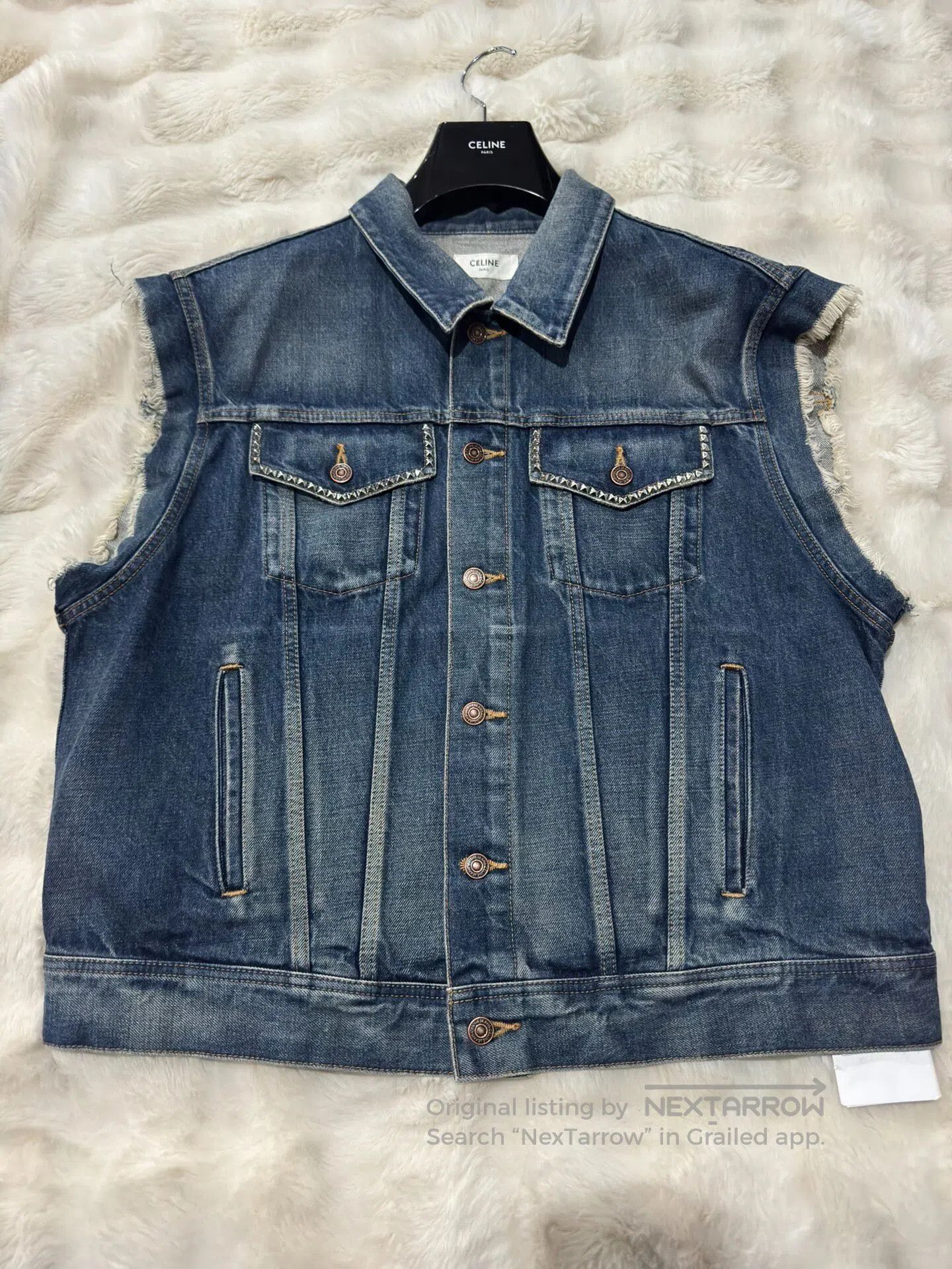 Celine CELINE Studded Heavy Denim Vest| Size US M / EU 48-50 / 2 - 2 Thumbnail