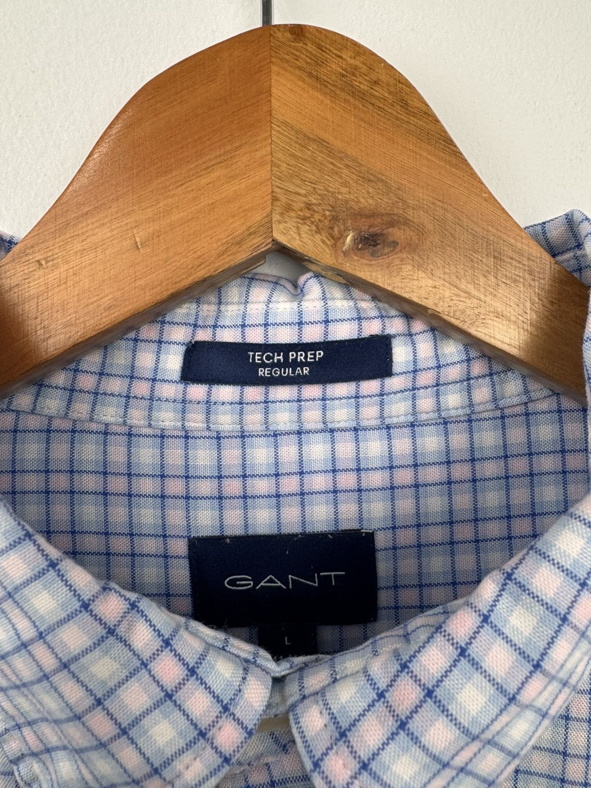 Gant Gant Men Button Up Shirt Blue Pink Check Size L Size US L / EU 52-54 / 3 - 3 Thumbnail