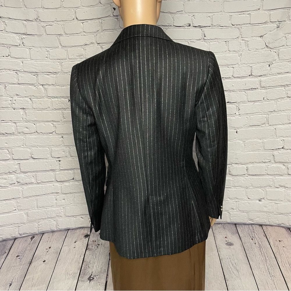 Massimo Dutti NWT New Massimo Dutti Wool Pinstripe Black Blazer Size 4 Size S / US 4 / IT 40 - 4 Thumbnail