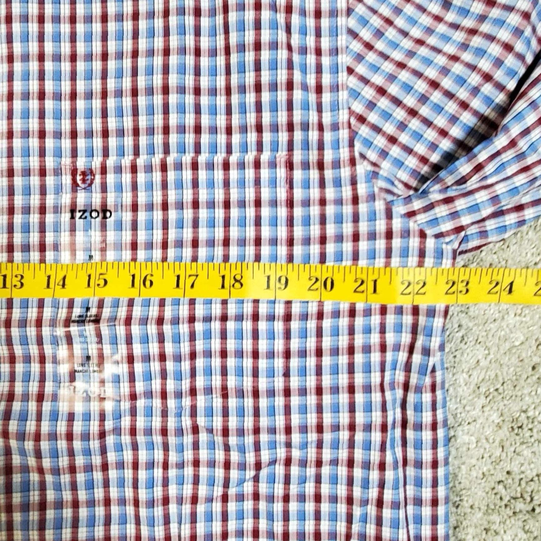 Izod IZOD Shirt Mens Medium Long Sleeve Button Up NWT Plaid M Size US M / EU 48-50 / 2 - 5 Thumbnail